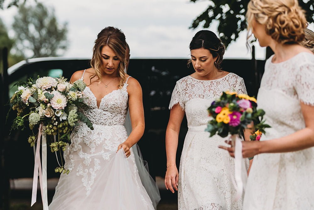 barnston lodge wedding bride arrival
