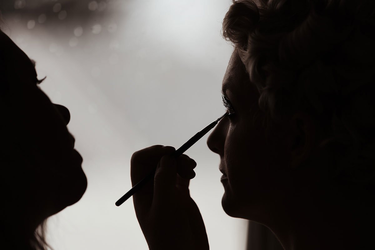 northbrook park wedding photography makeup silhouette