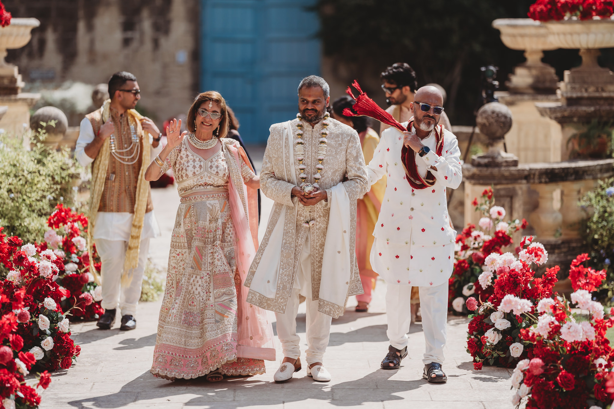 Lakshna & Neil / Villa Bologna Wedding 19 Hindu wedding ceremony at Villa Bologna, Attard — Malta wedding photographer