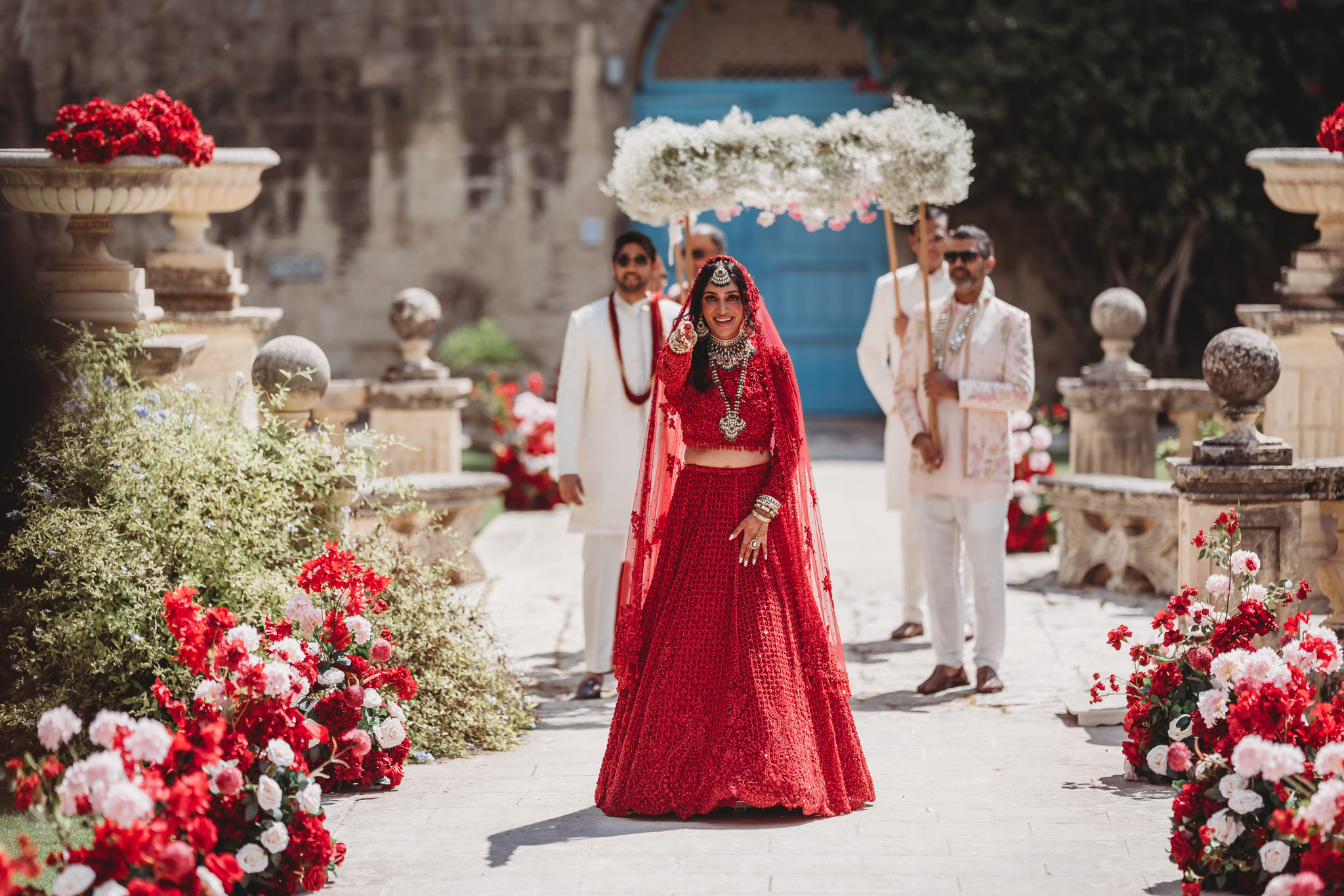 Lakshna & Neil / Villa Bologna Wedding 23 Hindu wedding ceremony at Villa Bologna, Attard — Malta wedding photographer