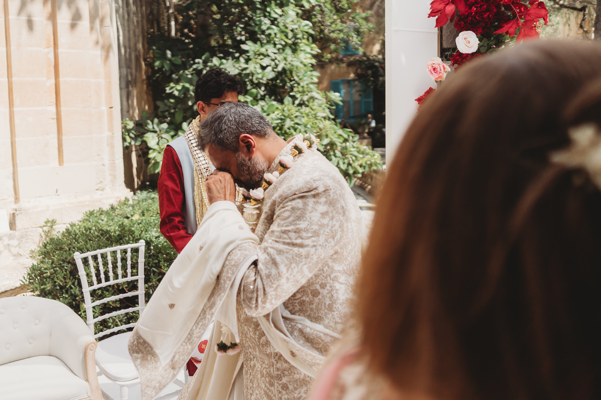 Lakshna & Neil / Villa Bologna Wedding 27 Hindu wedding ceremony at Villa Bologna, Attard — Malta wedding photographer