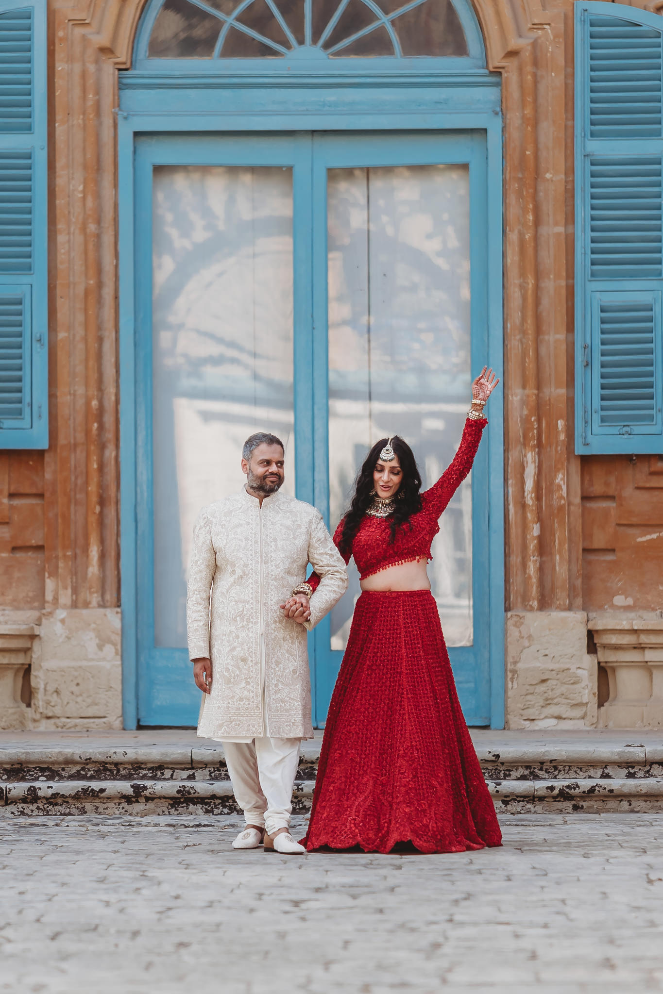 Lakshna & Neil / Villa Bologna Wedding 51 Couple and guests in the gardens of Villa Bologna after the ceremony
