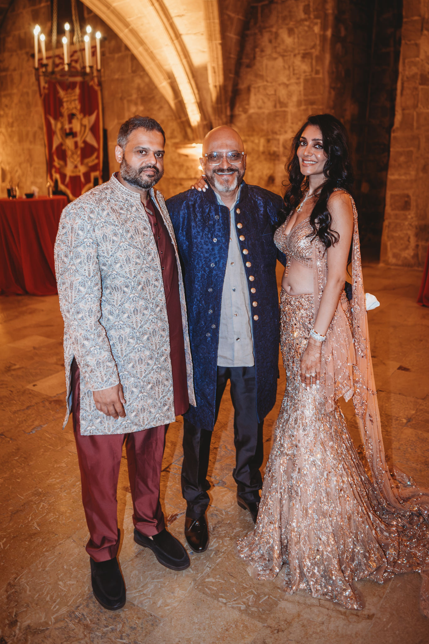 Lakshna & Neil / Villa Bologna Wedding 58 Bride in red lehenga at Villa Bologna wedding, Malta
