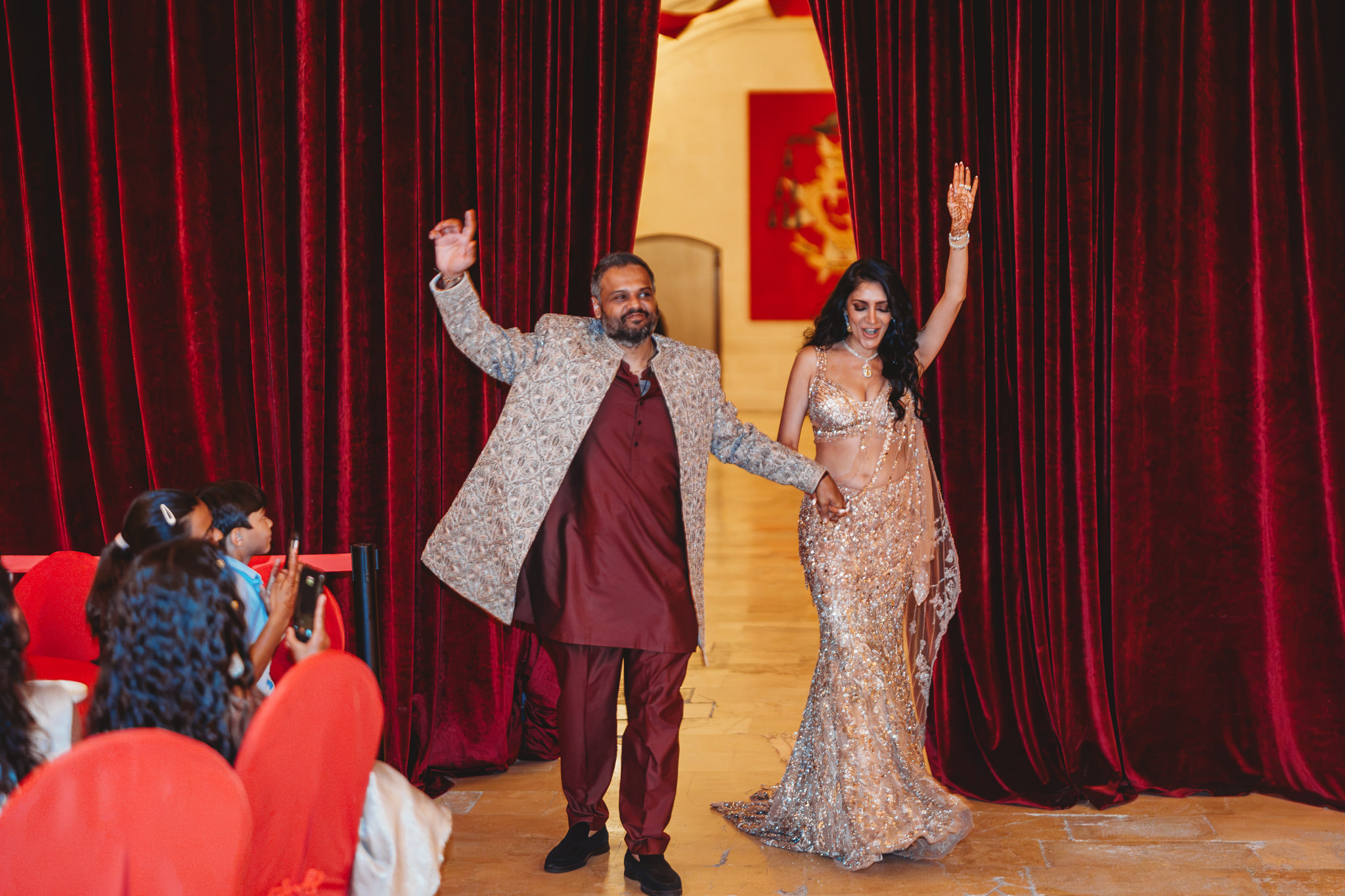 Lakshna & Neil / Villa Bologna Wedding 59 Bride in red lehenga at Villa Bologna wedding, Malta