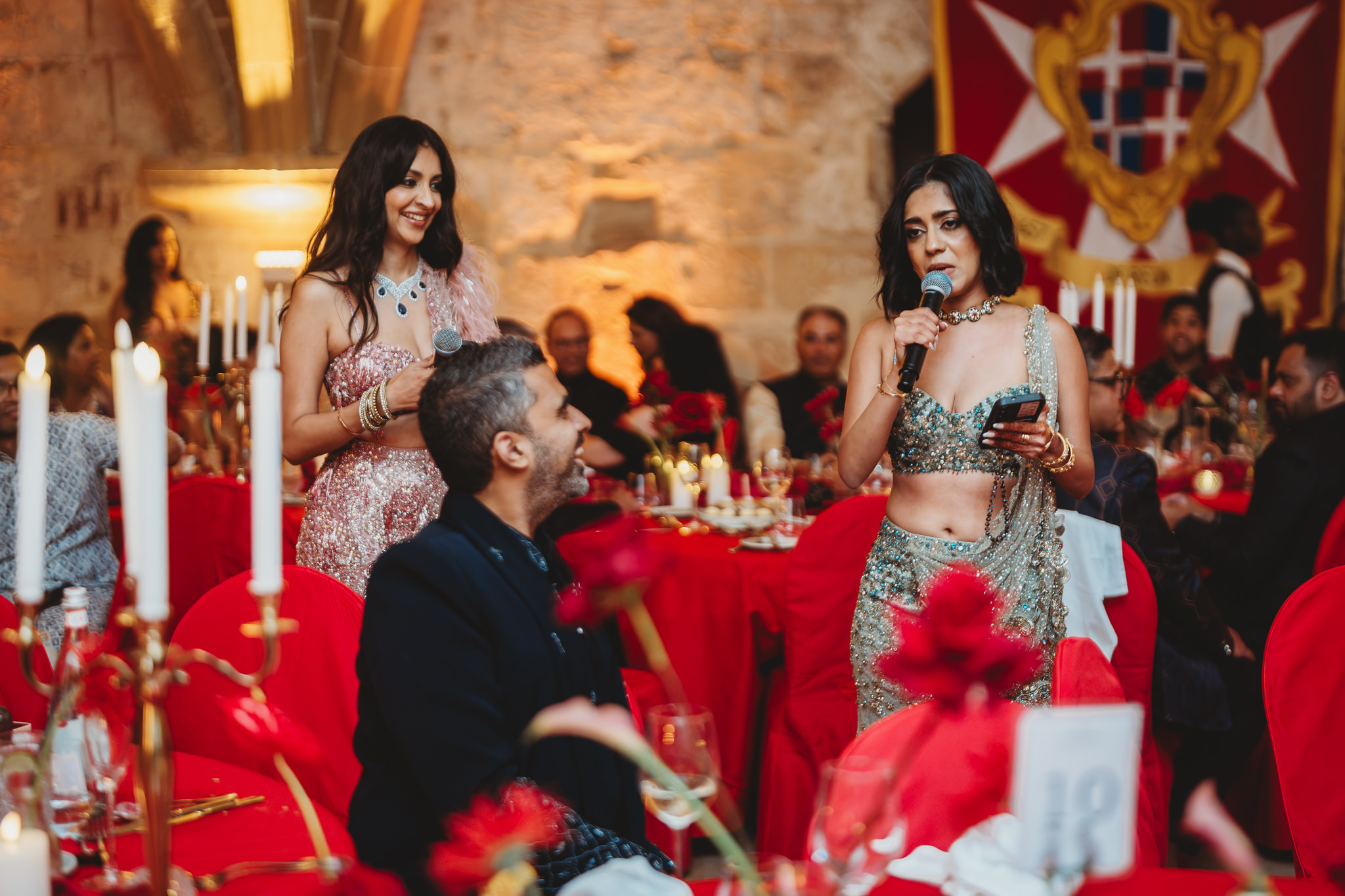 Lakshna & Neil / Villa Bologna Wedding 73 Wedding reception speeches at the Malta Conference Centre
