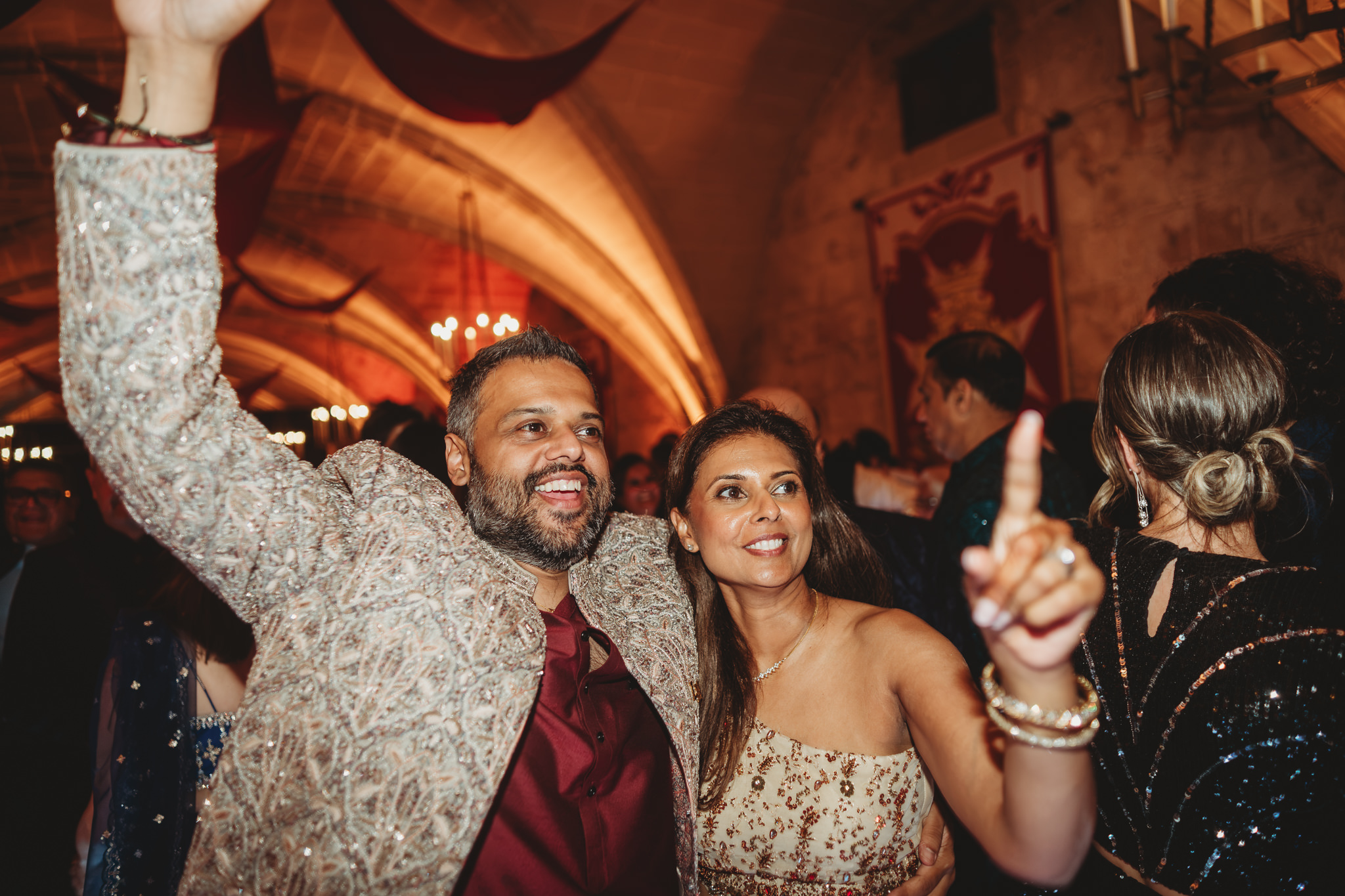 Lakshna & Neil / Villa Bologna Wedding 82 Evening celebration at an Indian wedding in Valletta, Malta