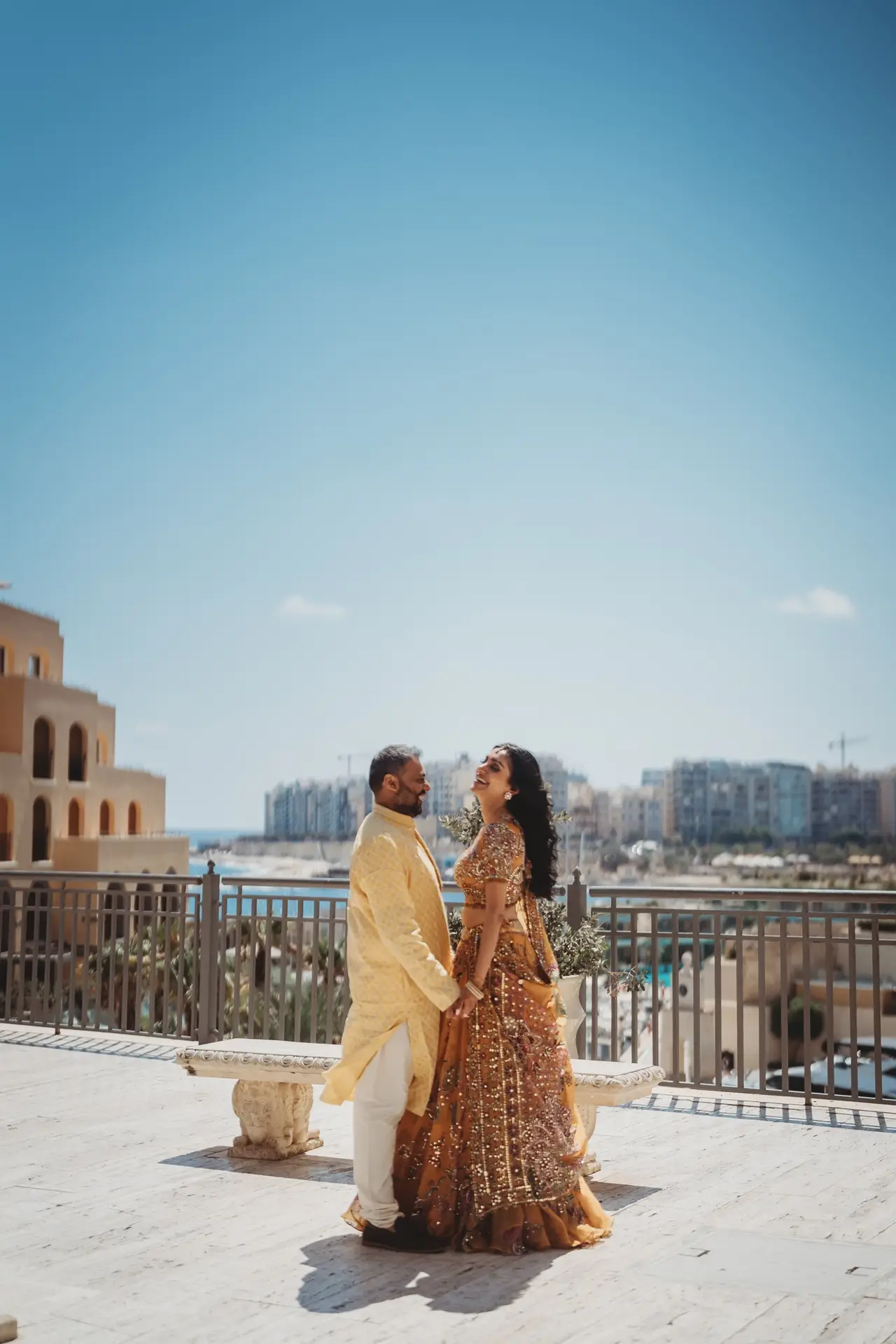 Lakshna & Neil / The Hilton, Malta 19 Haldi ceremony at the Hilton Malta, St Julian’s — destination wedding photography