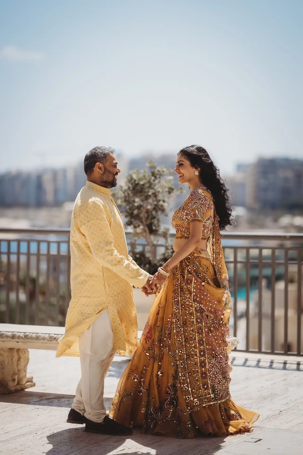Lakshna & Neil / The Hilton, Malta 20 Haldi ceremony at the Hilton Malta, St Julian’s — destination wedding photography