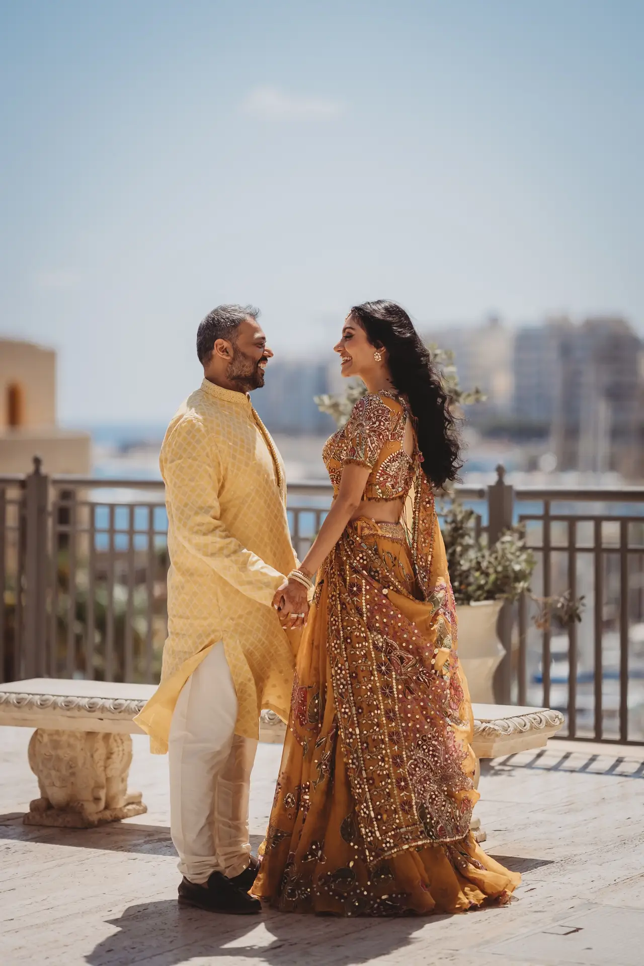 Lakshna & Neil / The Hilton, Malta 21 Haldi ceremony at the Hilton Malta, St Julian’s — destination wedding photography