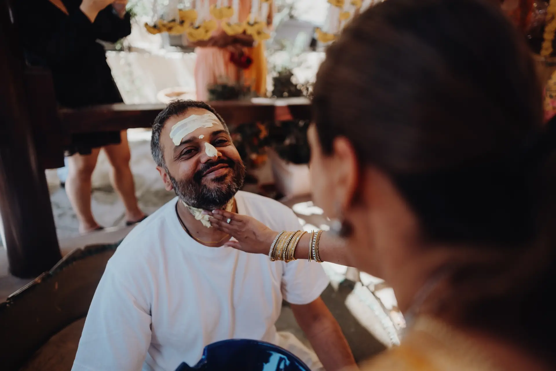 Lakshna & Neil / The Hilton, Malta 37 Haldi ceremony at the Hilton Malta, St Julian’s — destination wedding photography