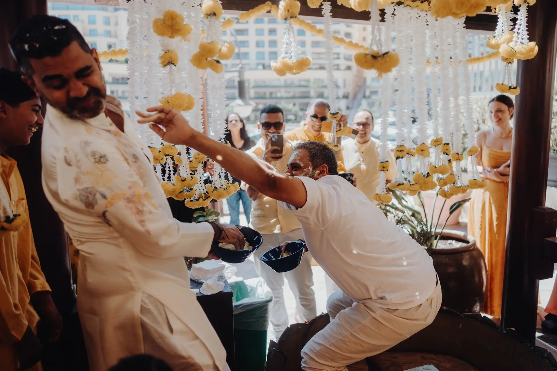 Lakshna & Neil / The Hilton, Malta 44 Haldi ceremony at the Hilton Malta, St Julian’s — destination wedding photography
