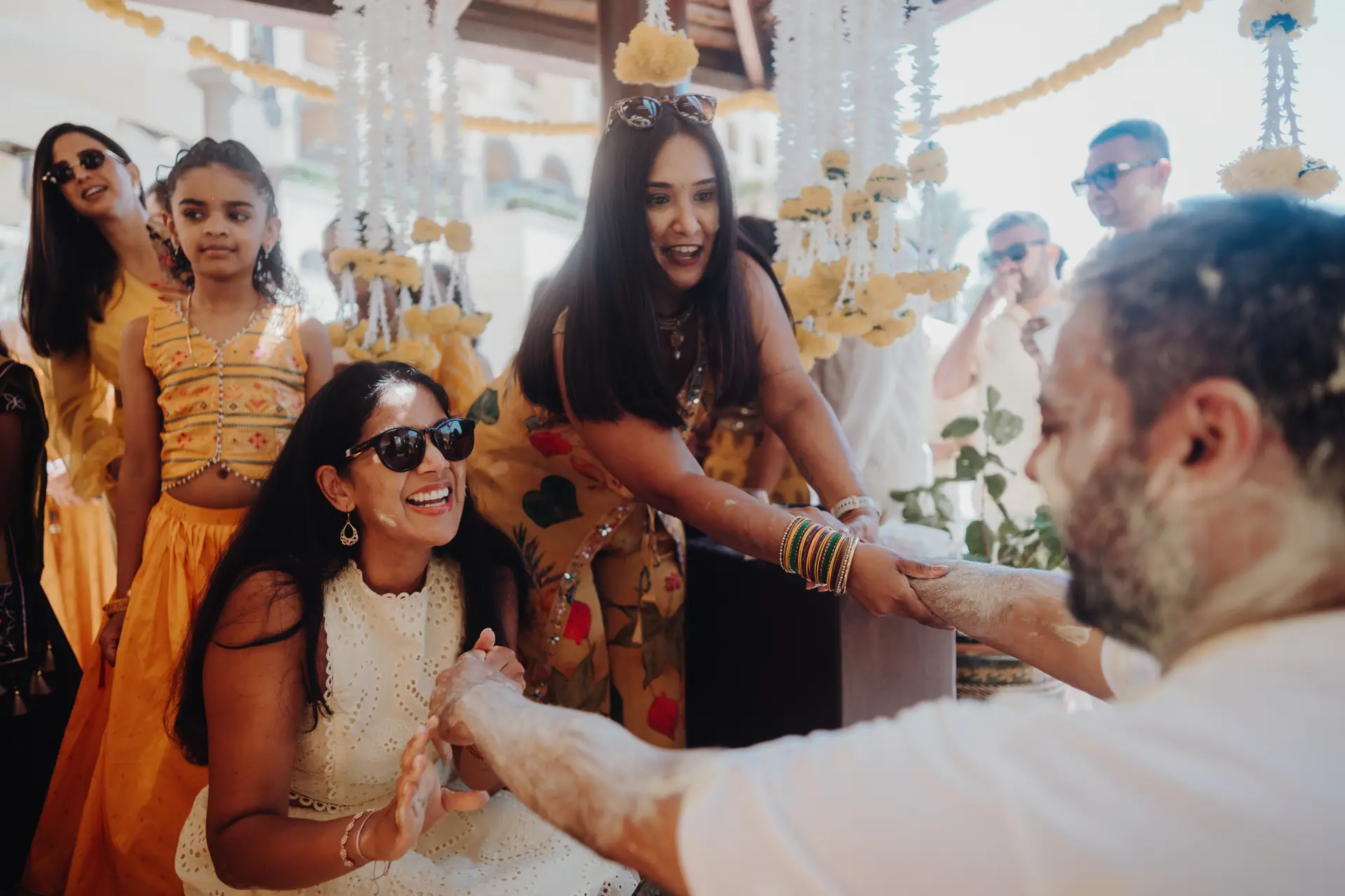 Lakshna & Neil / The Hilton, Malta 47 Haldi ceremony at the Hilton Malta, St Julian’s — destination wedding photography