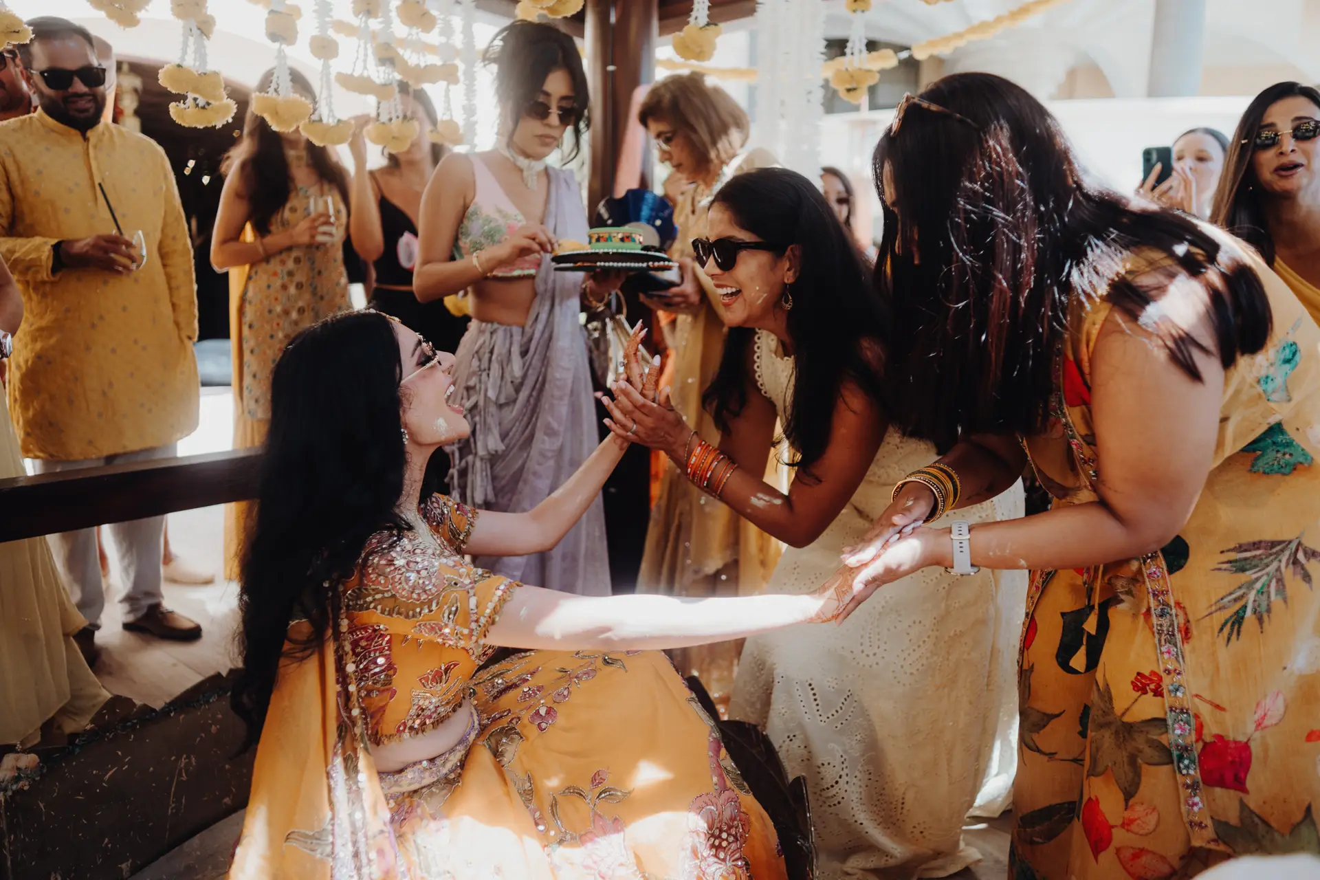 Lakshna & Neil / The Hilton, Malta 49 Haldi ceremony at the Hilton Malta, St Julian’s — destination wedding photography