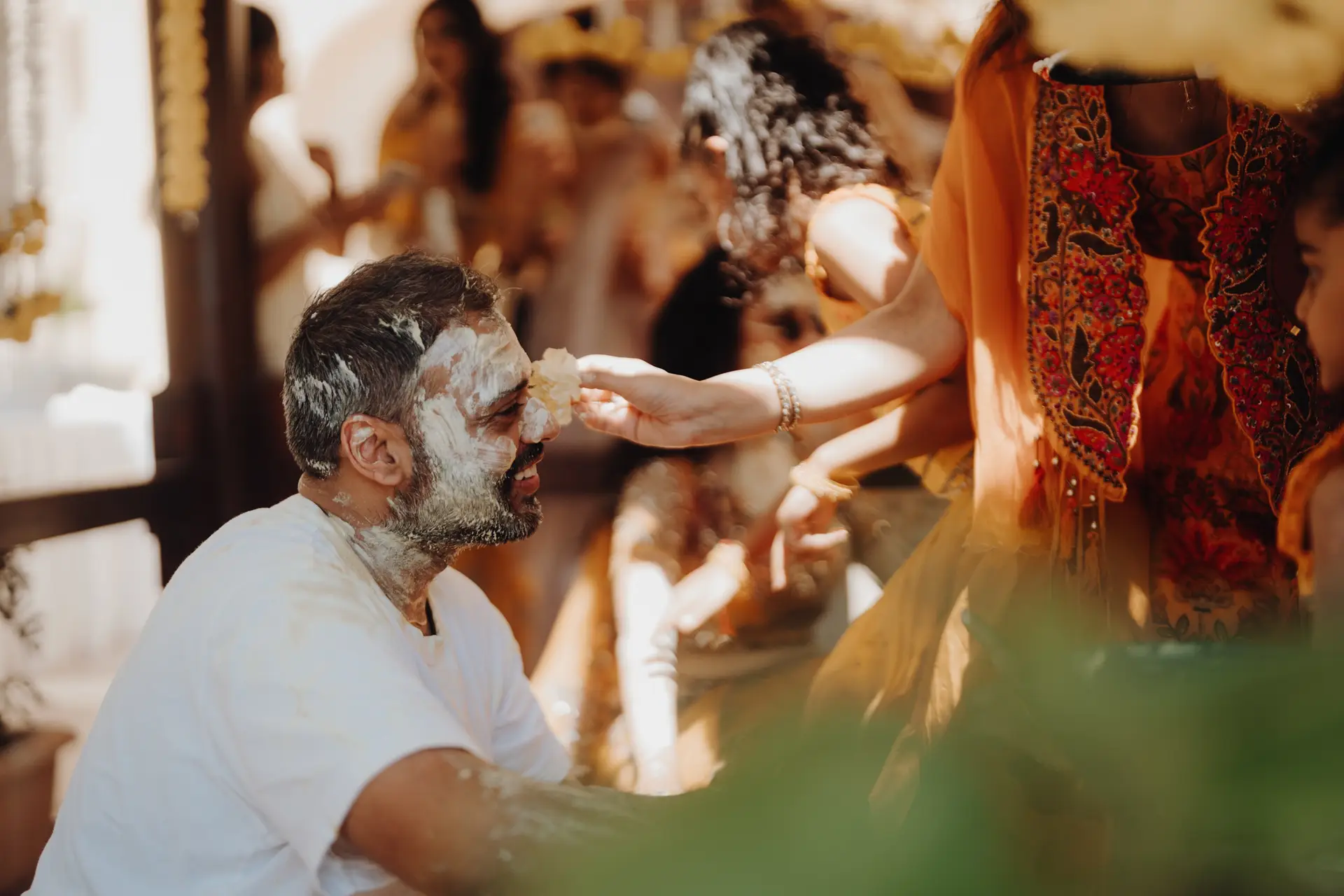 Lakshna & Neil / The Hilton, Malta 54 Haldi ceremony at the Hilton Malta, St Julian’s — destination wedding photography