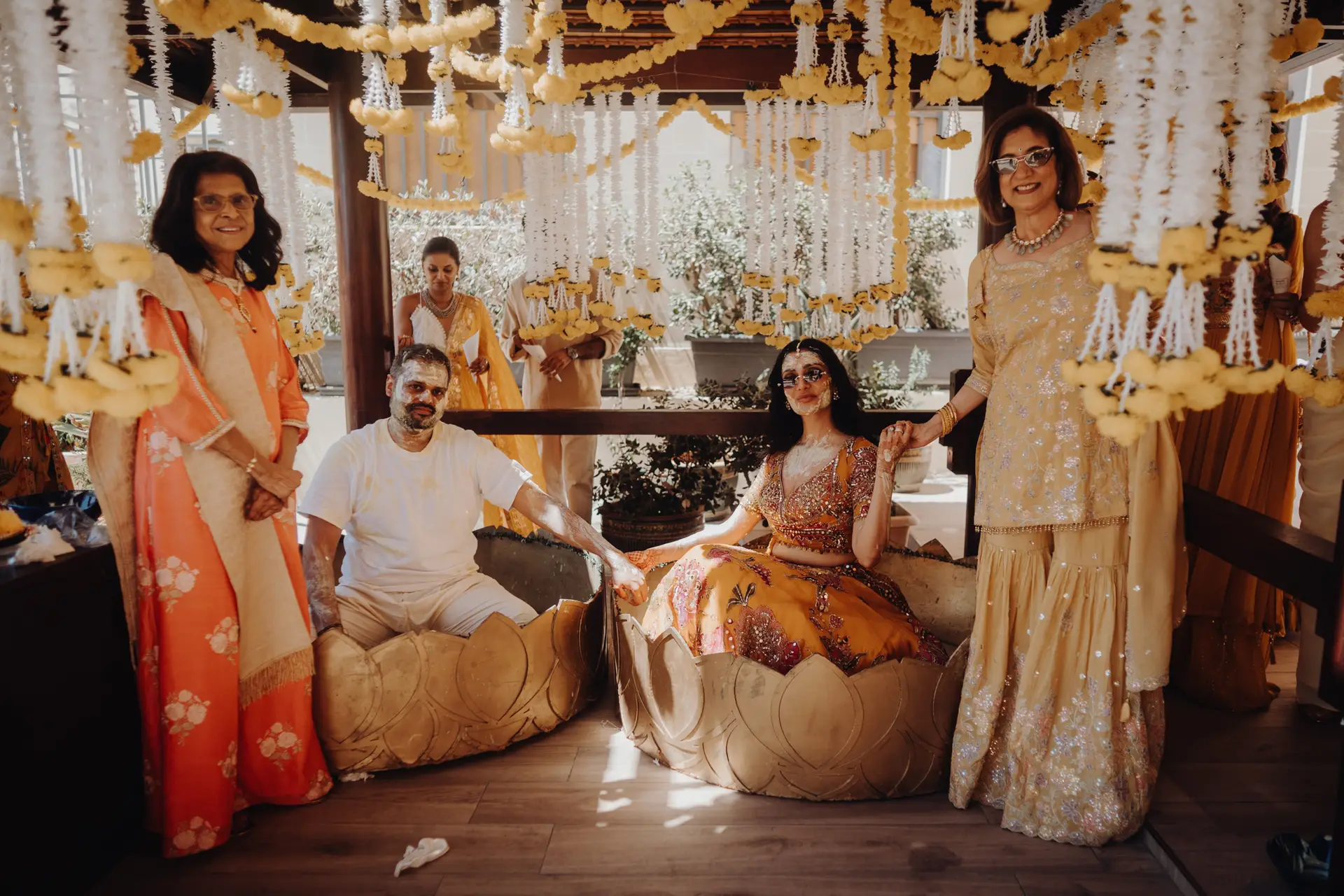 Lakshna & Neil / The Hilton, Malta 55 Haldi ceremony at the Hilton Malta, St Julian’s — destination wedding photography