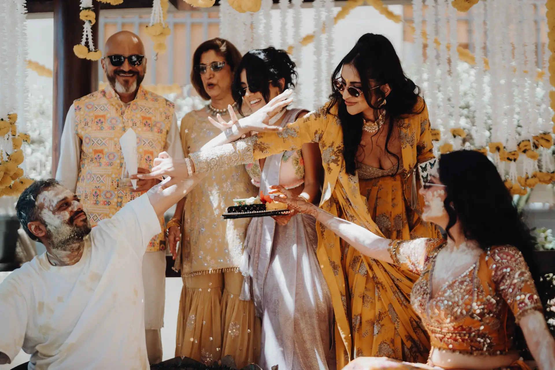 Lakshna & Neil / The Hilton, Malta 56 Haldi ceremony at the Hilton Malta, St Julian’s — destination wedding photography