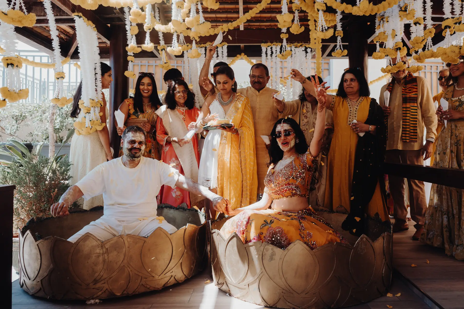 Lakshna & Neil / The Hilton, Malta 59 Haldi ceremony at the Hilton Malta, St Julian’s — destination wedding photography