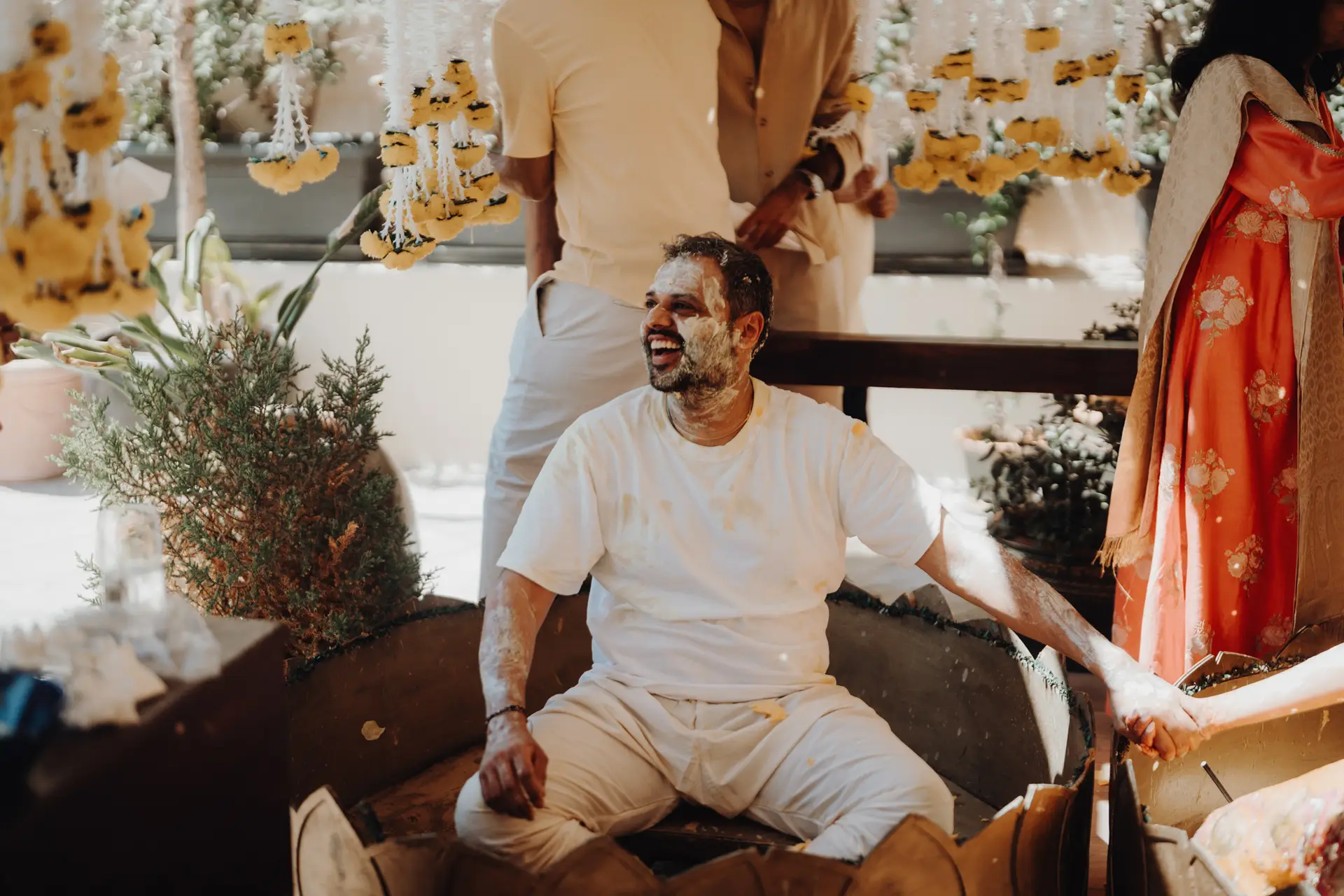 Lakshna & Neil / The Hilton, Malta 60 Haldi ceremony at the Hilton Malta, St Julian’s — destination wedding photography