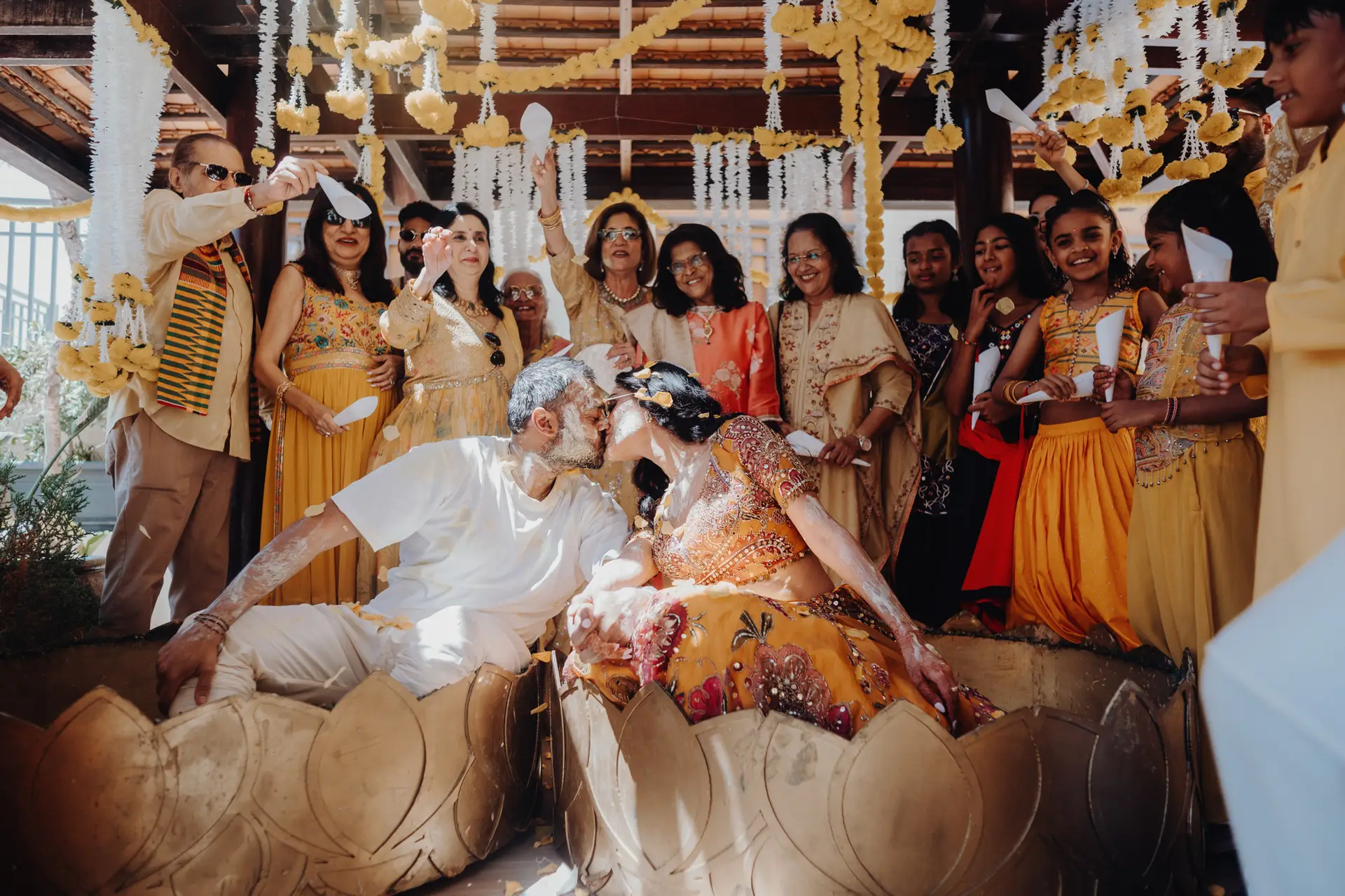 Lakshna & Neil / The Hilton, Malta 62 Haldi ceremony at the Hilton Malta, St Julian’s — destination wedding photography