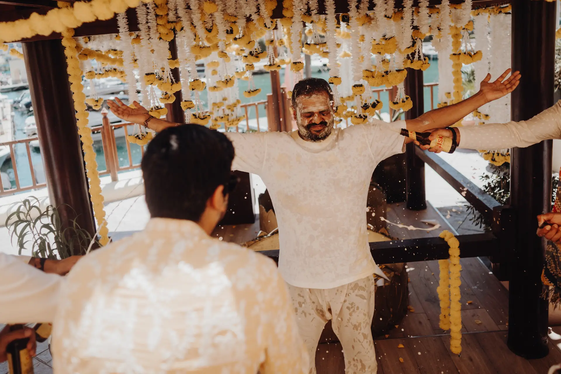 Lakshna & Neil / The Hilton, Malta 65 Haldi ceremony at the Hilton Malta, St Julian’s — destination wedding photography