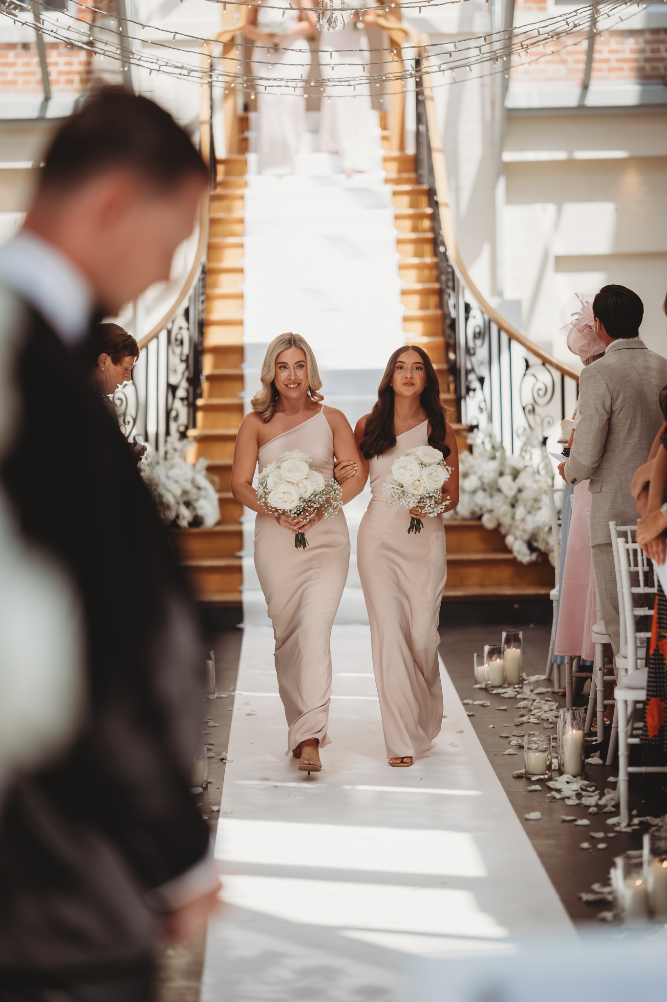 Wedding ceremony in the glasshouse at Botleys Mansion, Chertsey