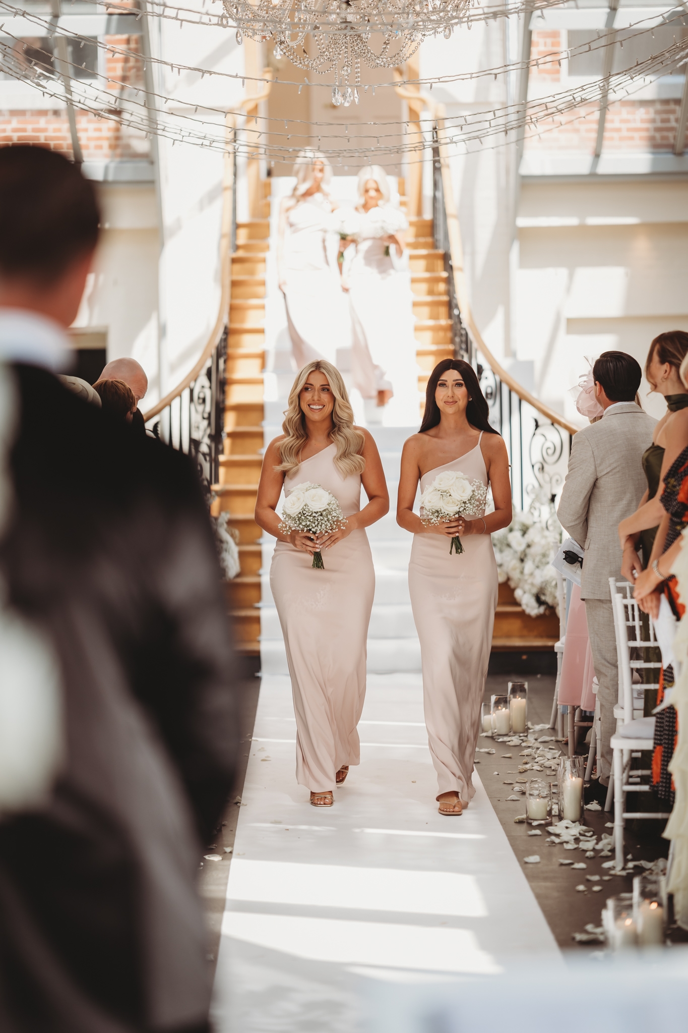 Wedding ceremony in the glasshouse at Botleys Mansion, Chertsey