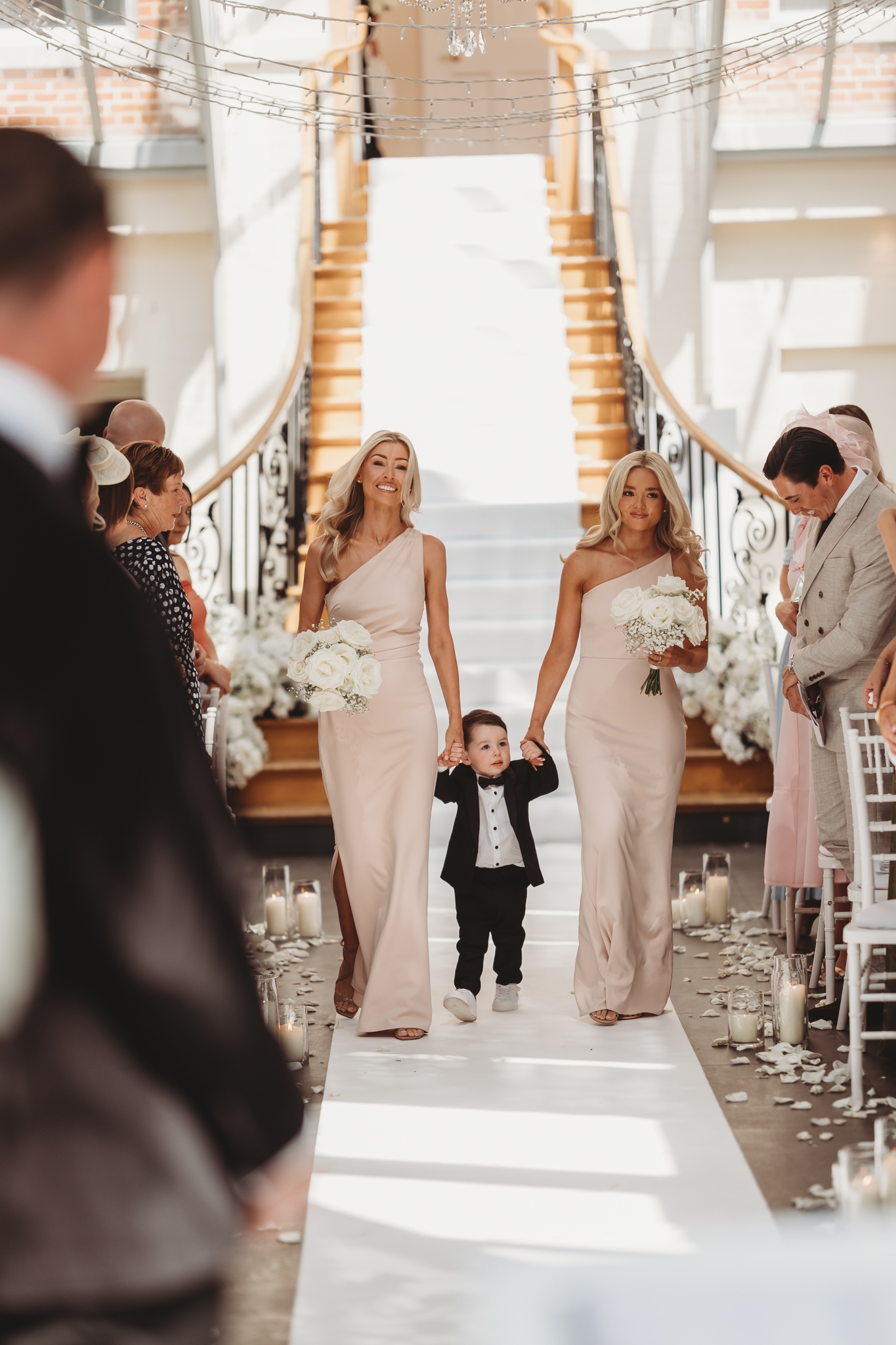 Wedding ceremony in the glasshouse at Botleys Mansion, Chertsey