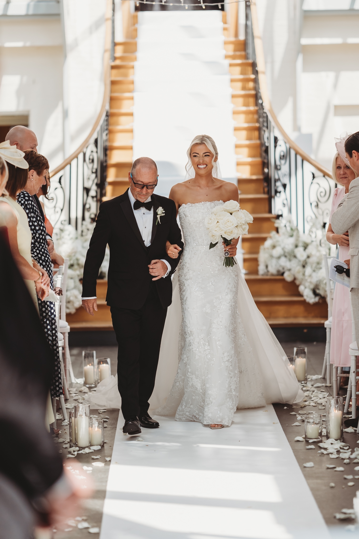 Wedding ceremony in the glasshouse at Botleys Mansion, Chertsey