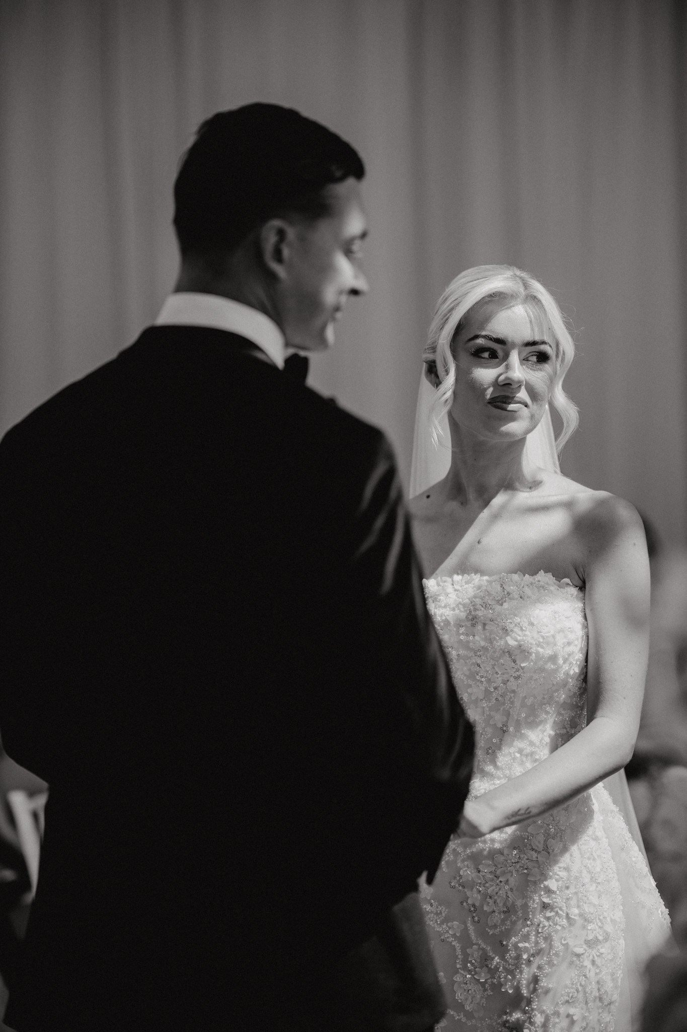 Wedding ceremony in the glasshouse at Botleys Mansion, Chertsey