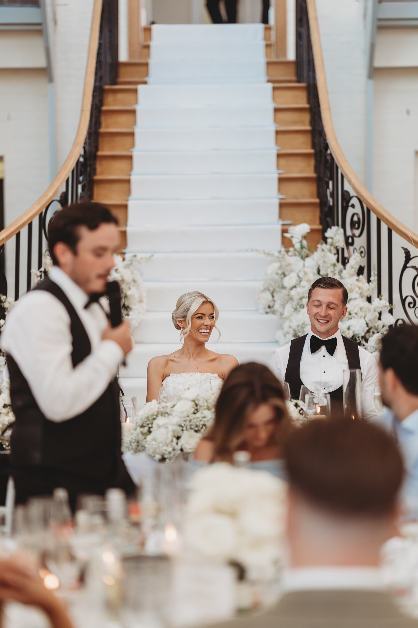 Wedding speeches at Botleys Mansion — Surrey wedding photographer