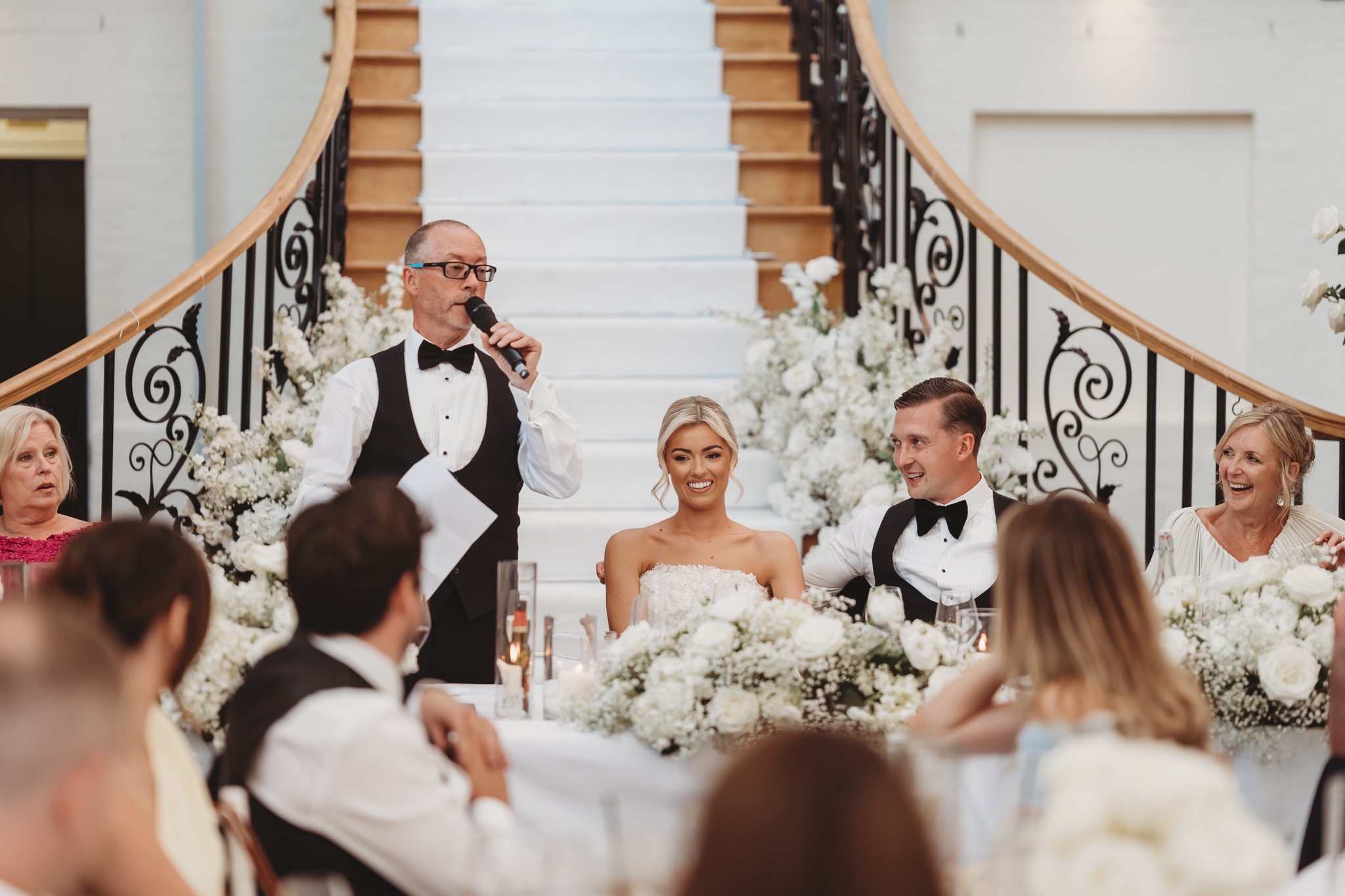 Wedding speeches at Botleys Mansion — Surrey wedding photographer