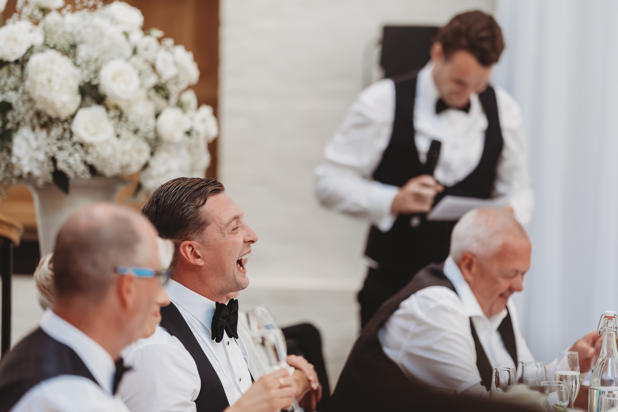 Wedding speeches at Botleys Mansion — Surrey wedding photographer