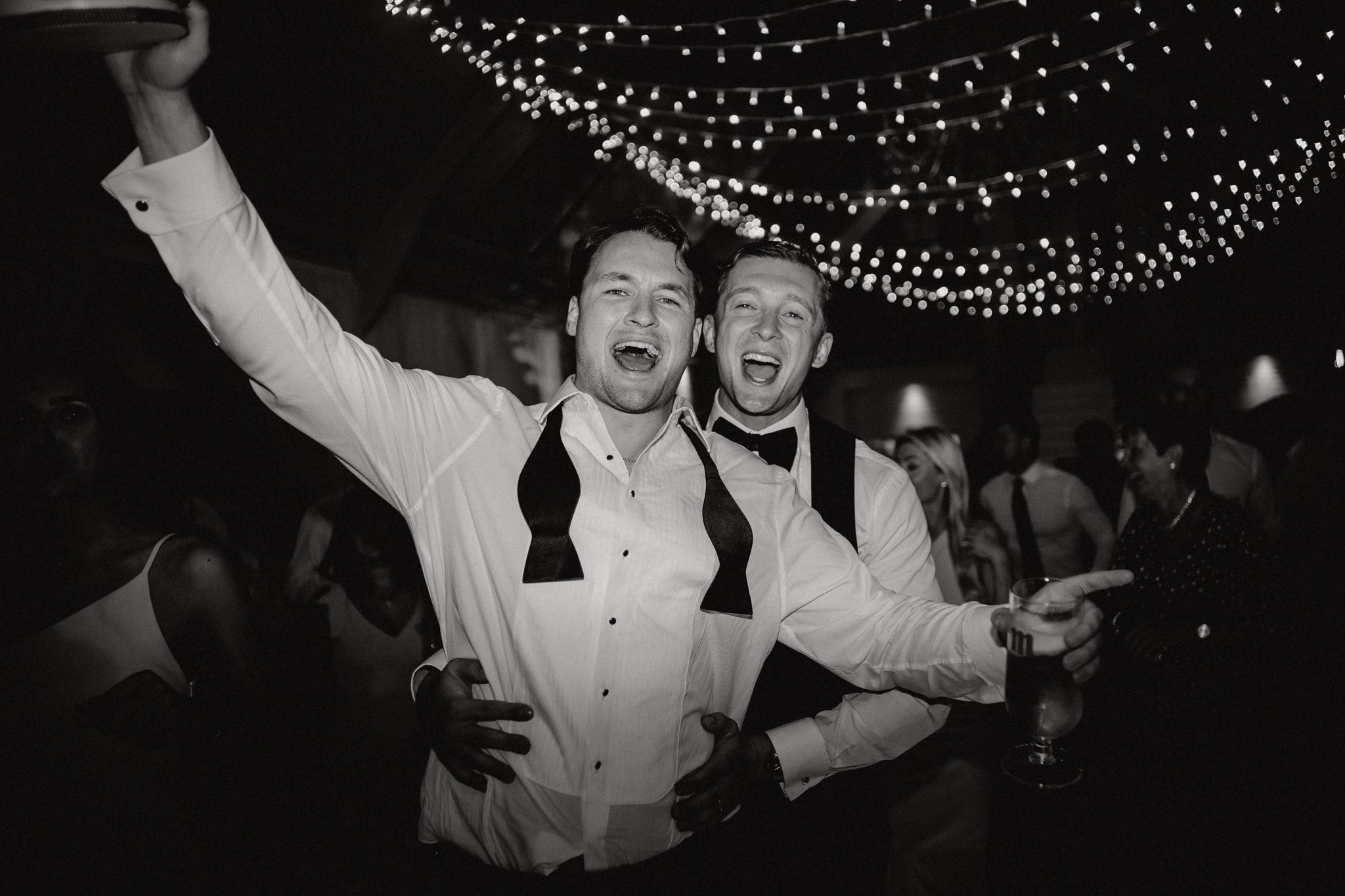 Evening celebration and first dance at a Botleys Mansion wedding