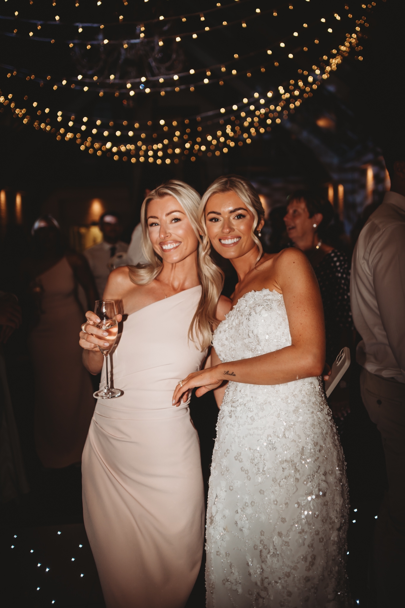 Evening celebration and first dance at a Botleys Mansion wedding