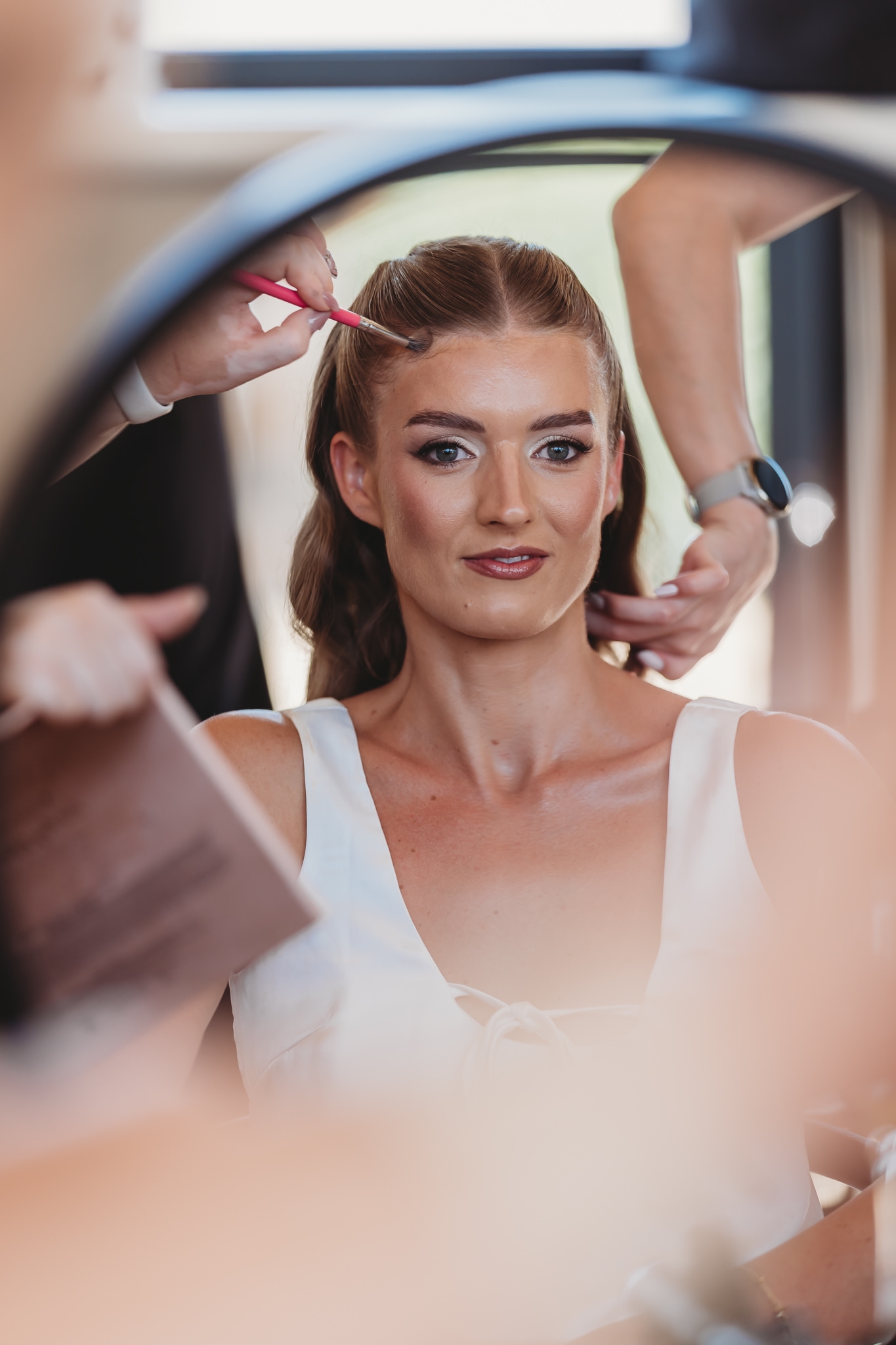 Louise & George / Primrose Hill Farm 8 Bridal preparations before a Primrose Hill Farm wedding, Banbury