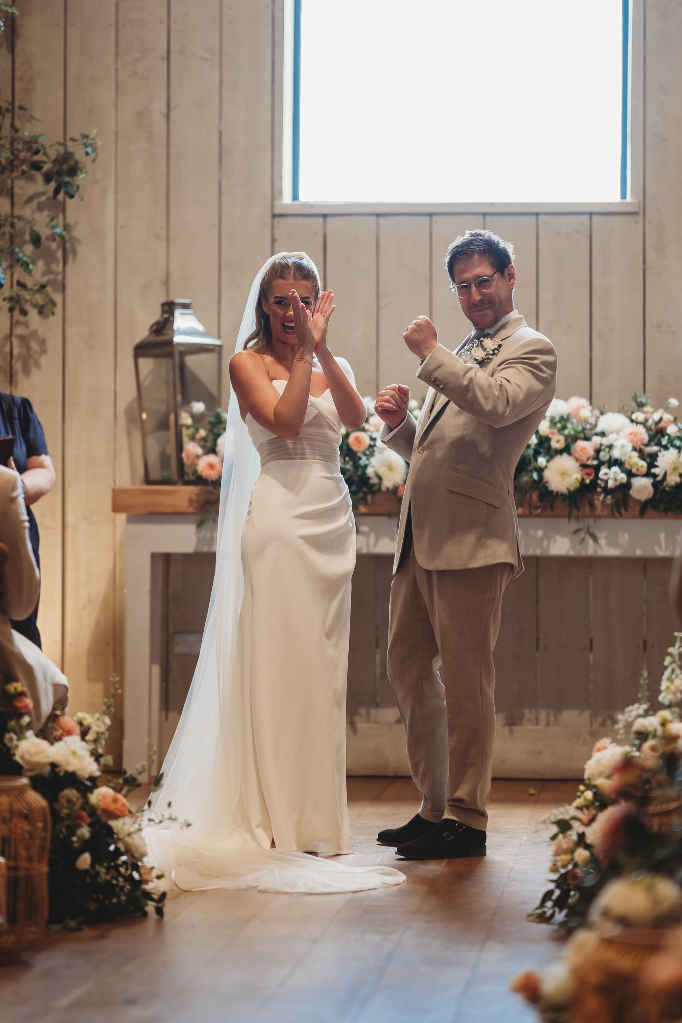 Louise & George / Primrose Hill Farm 40 Barn wedding ceremony at Primrose Hill Farm, Oxfordshire