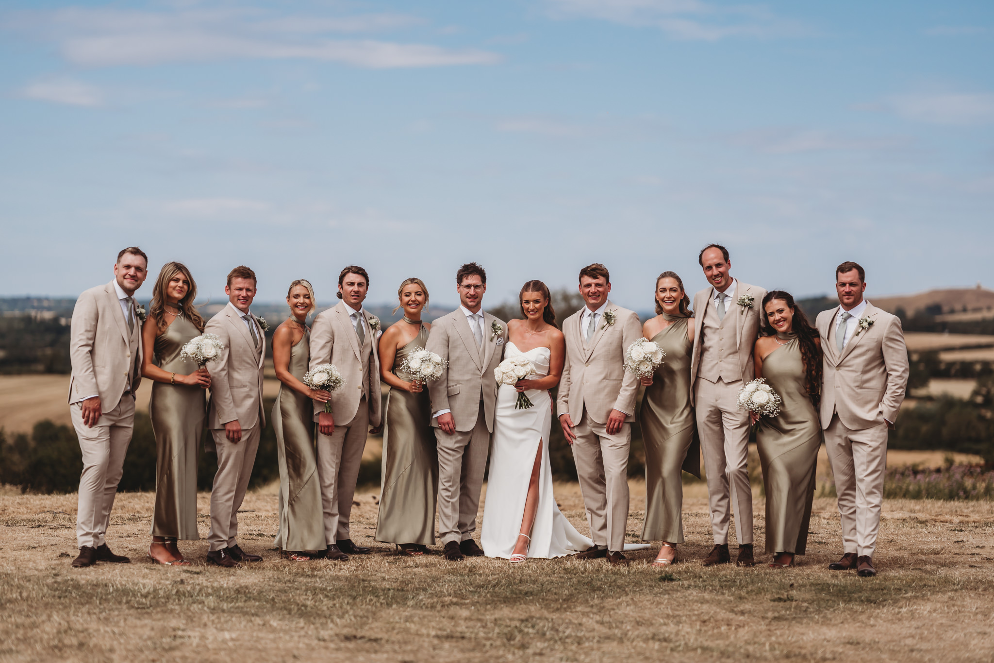Louise & George / Primrose Hill Farm 44 Wedding group photographs in the fields at Primrose Hill Farm, Banbury