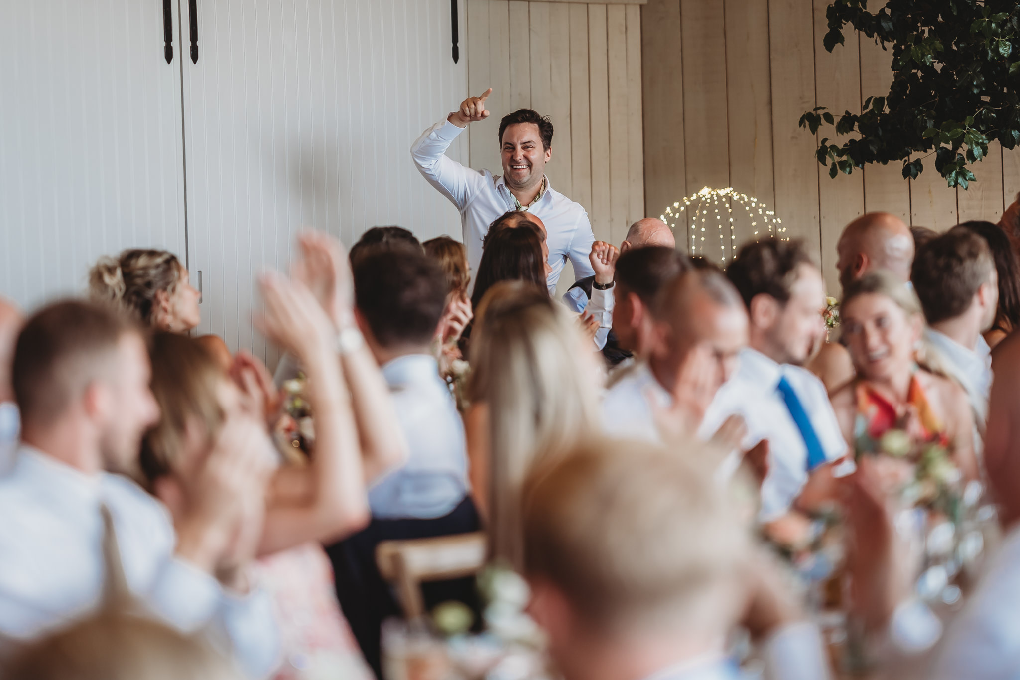 Louise & George / Primrose Hill Farm 56 Wedding speeches at Primrose Hill Farm, Banbury