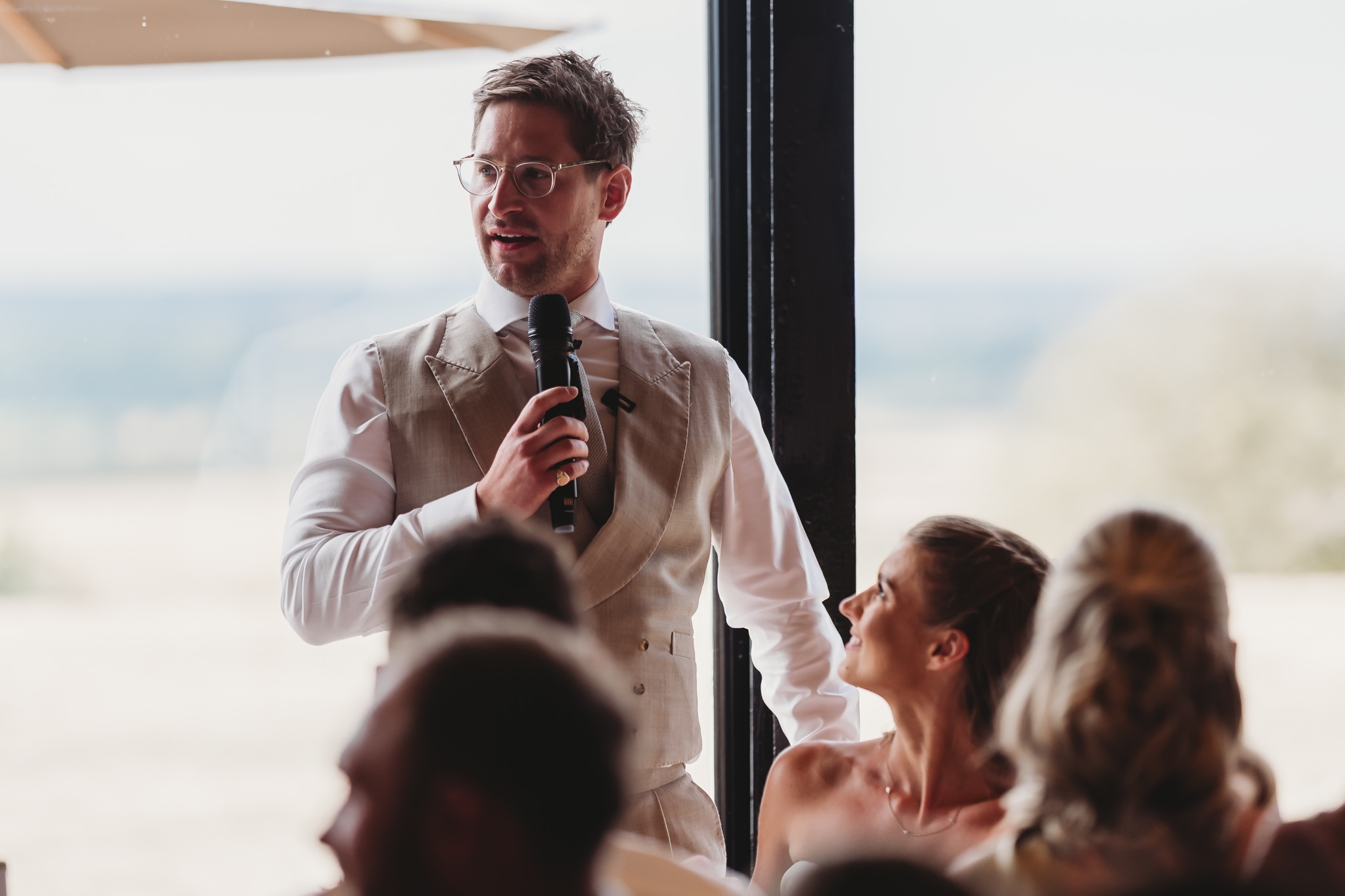 Louise & George / Primrose Hill Farm 66 Wedding speeches at Primrose Hill Farm, Banbury