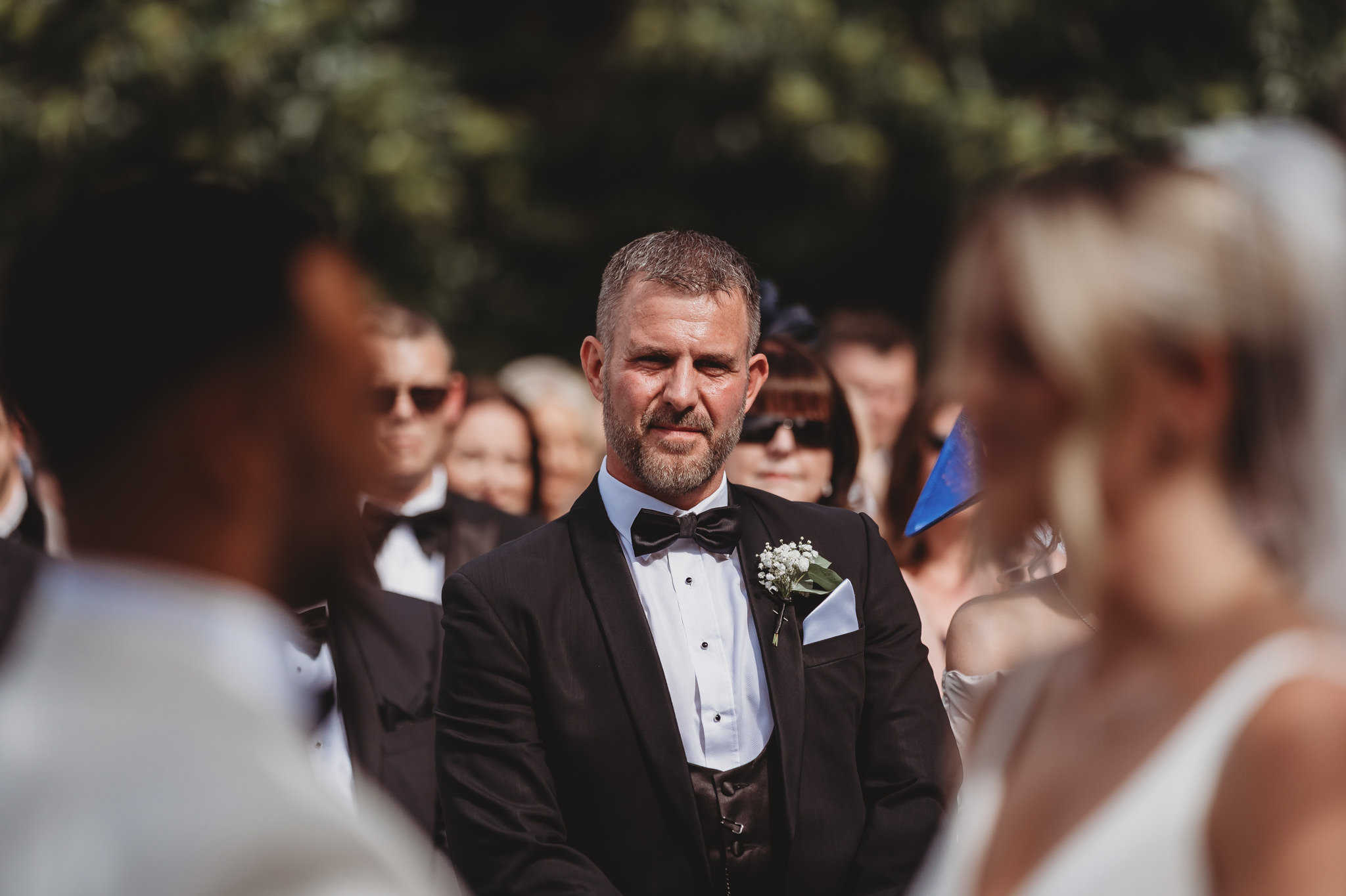 Millie & Ashley / Swynford Manor 63 Outdoor wedding ceremony at Swynford Manor — white floral arch