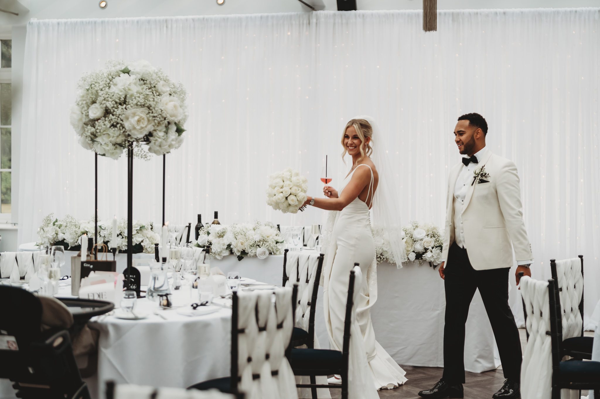 Millie & Ashley / Swynford Manor 78 Bride and groom in the grounds at a Swynford Manor wedding — Cambridgeshire wedding photographer