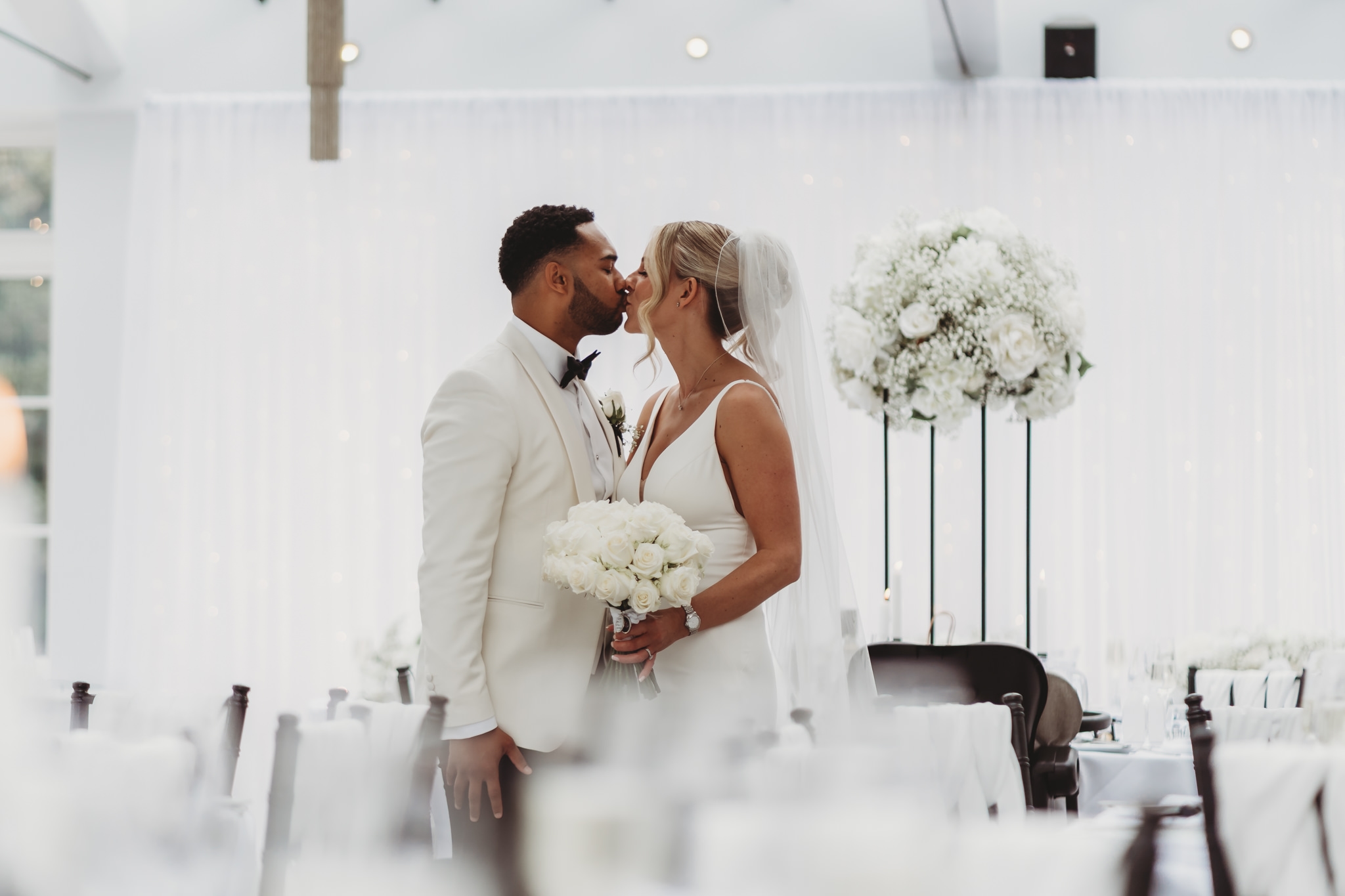 Millie & Ashley / Swynford Manor 79 Bride and groom in the grounds at a Swynford Manor wedding — Cambridgeshire wedding photographer