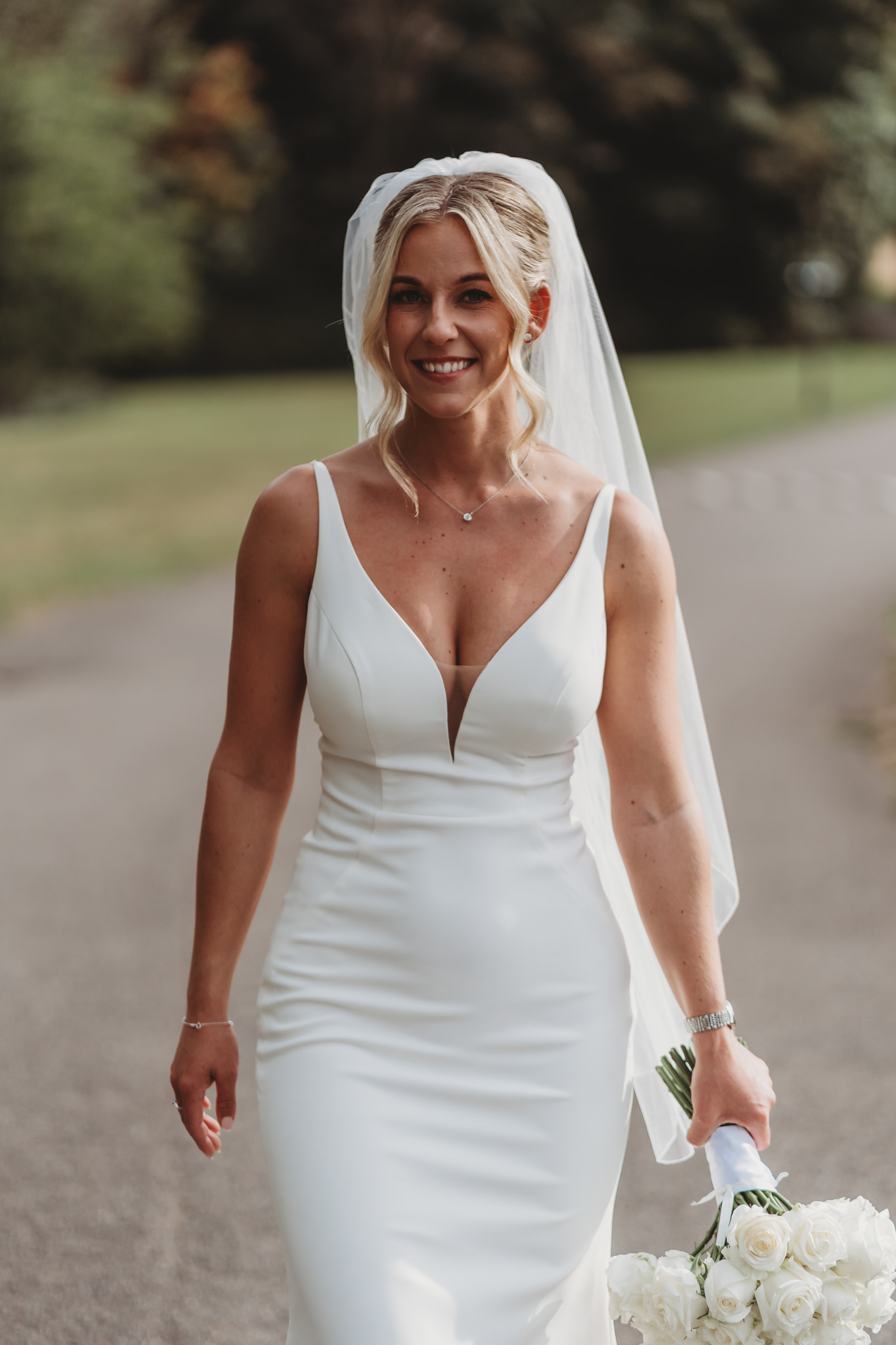 Millie & Ashley / Swynford Manor 84 Bride and groom in the grounds at a Swynford Manor wedding — Cambridgeshire wedding photographer
