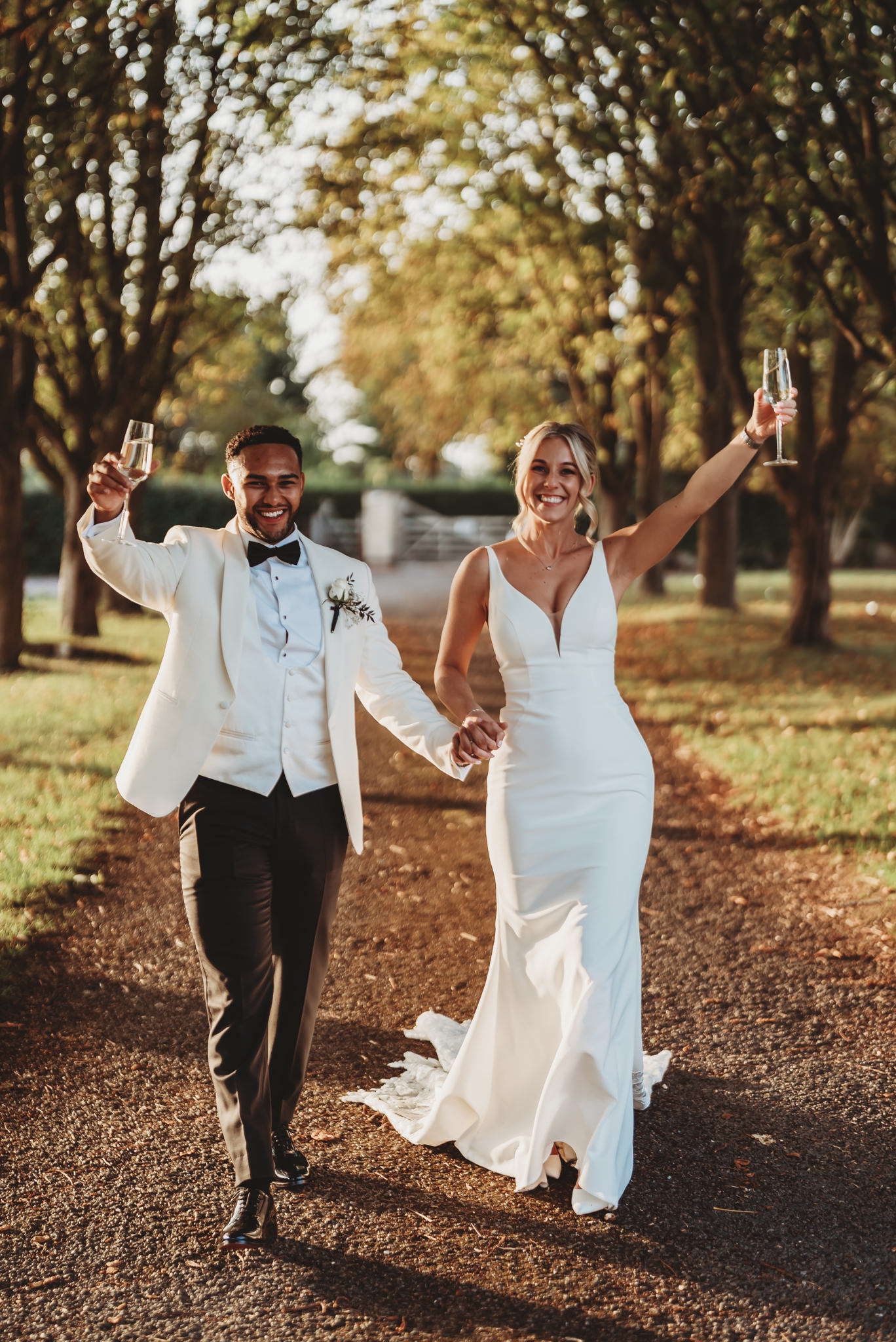 Millie & Ashley / Swynford Manor 113 Golden hour couple portraits at a Swynford Manor wedding