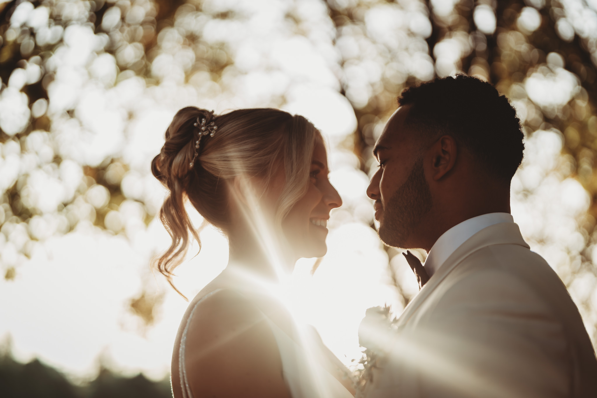 Millie & Ashley / Swynford Manor 114 Golden hour couple portraits at a Swynford Manor wedding