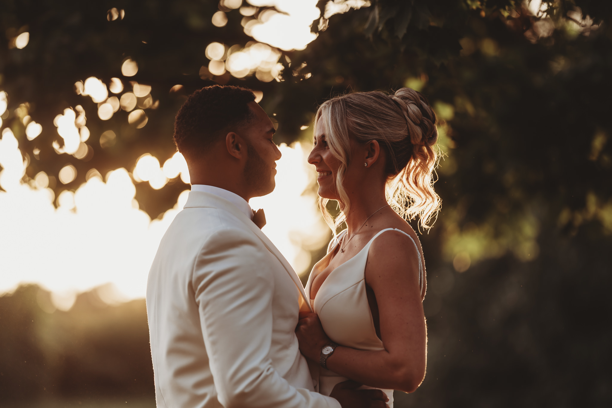 Millie & Ashley / Swynford Manor 117 Golden hour couple portraits at a Swynford Manor wedding