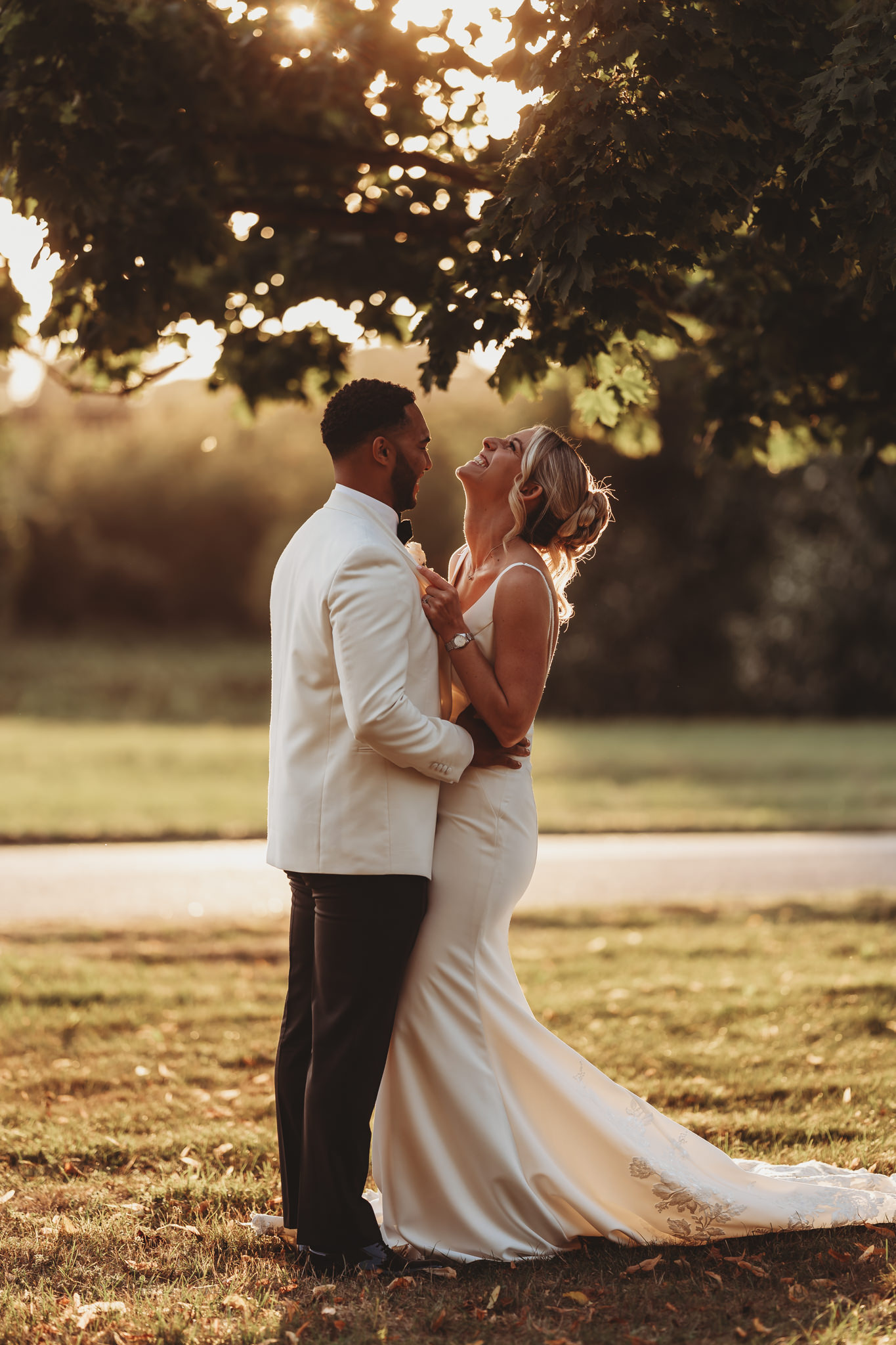 Millie & Ashley / Swynford Manor 118 Golden hour couple portraits at a Swynford Manor wedding