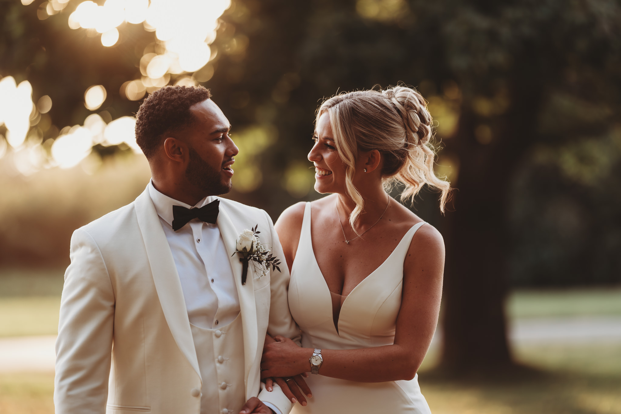 Millie & Ashley / Swynford Manor 120 Golden hour couple portraits at a Swynford Manor wedding