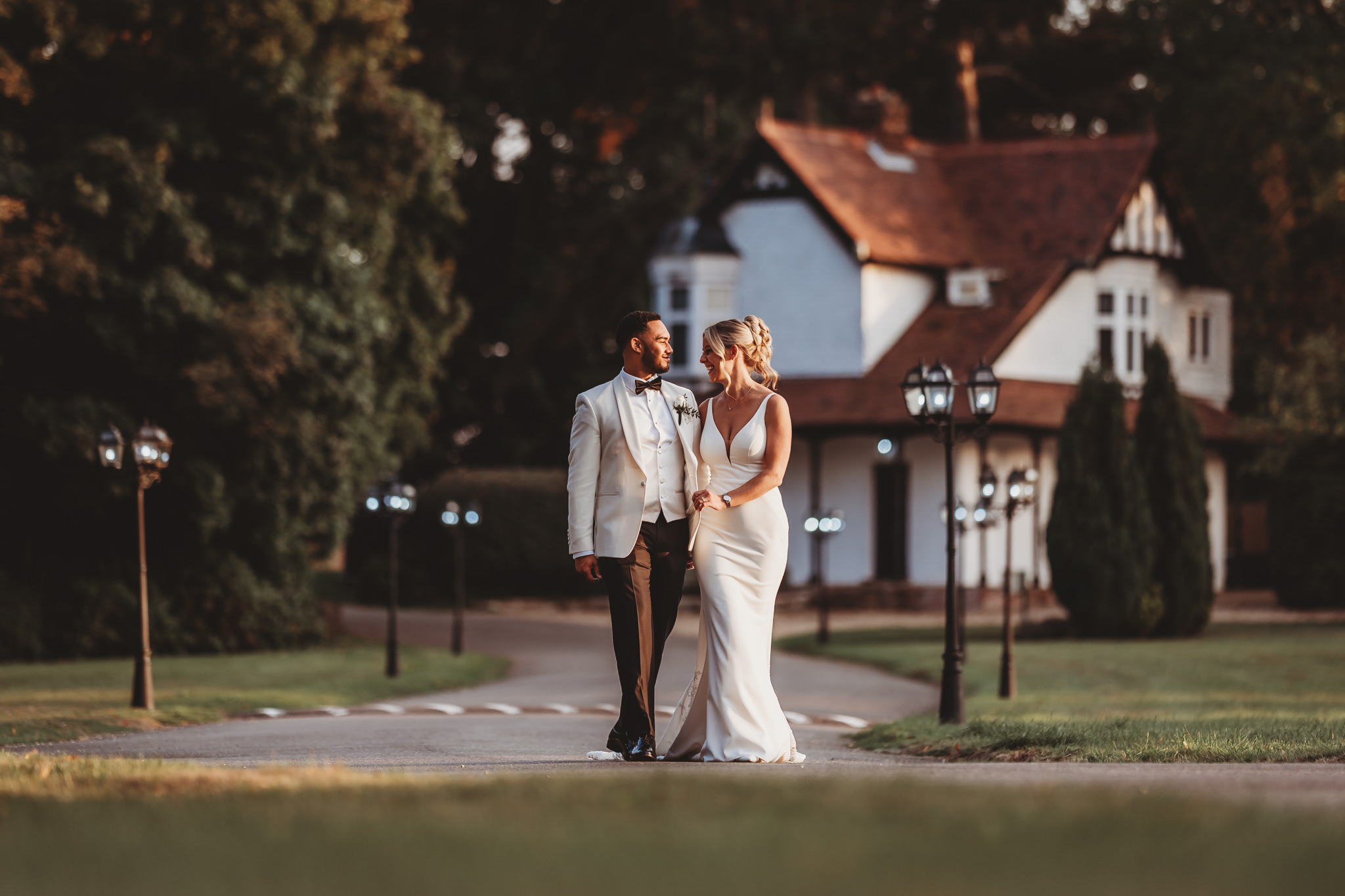 Millie & Ashley / Swynford Manor 122 Golden hour couple portraits at a Swynford Manor wedding