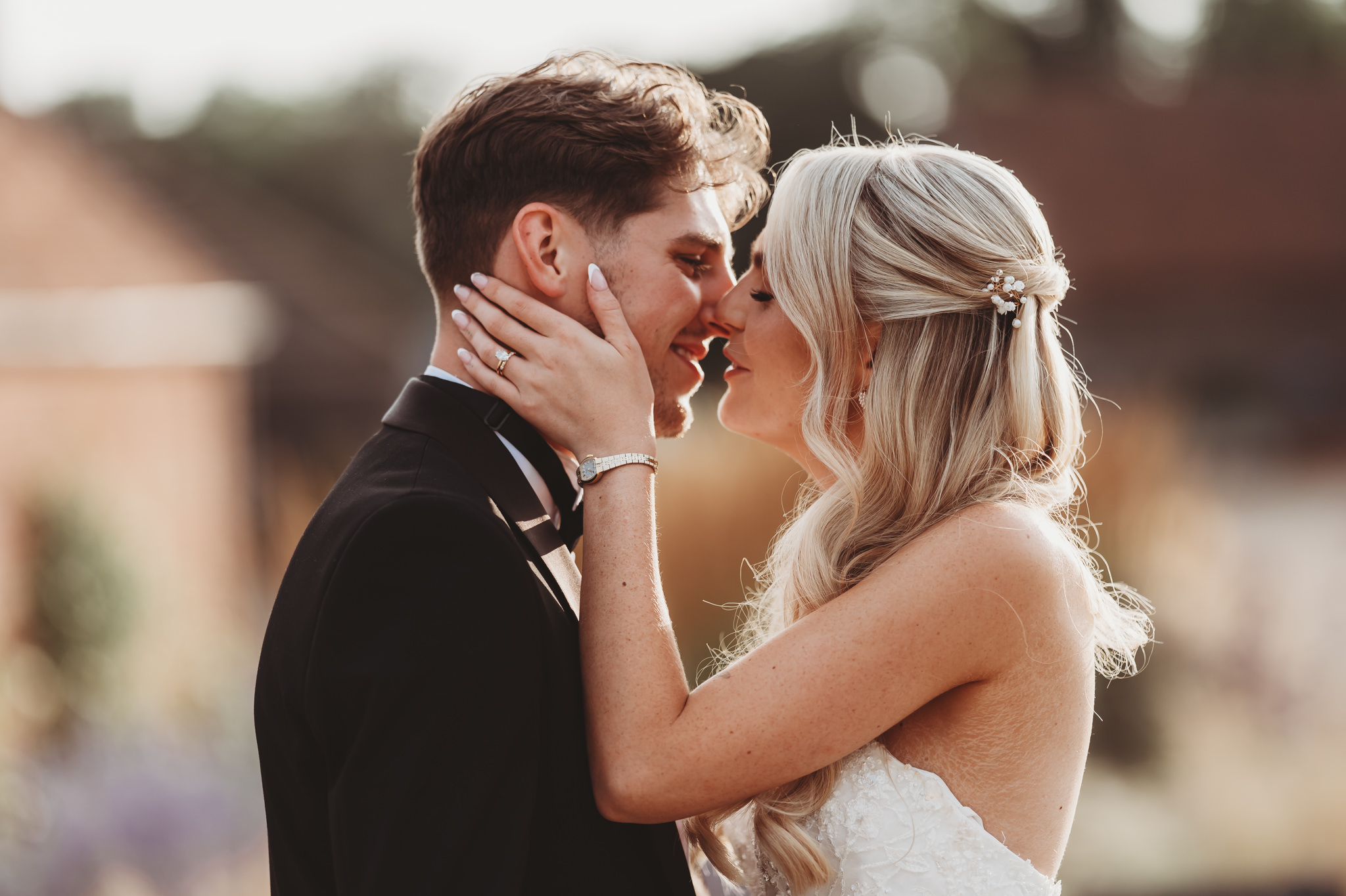Ella & Ryan / Rackleys Barn 56 Golden hour couple portraits at Rackleys Barn in the Chilterns